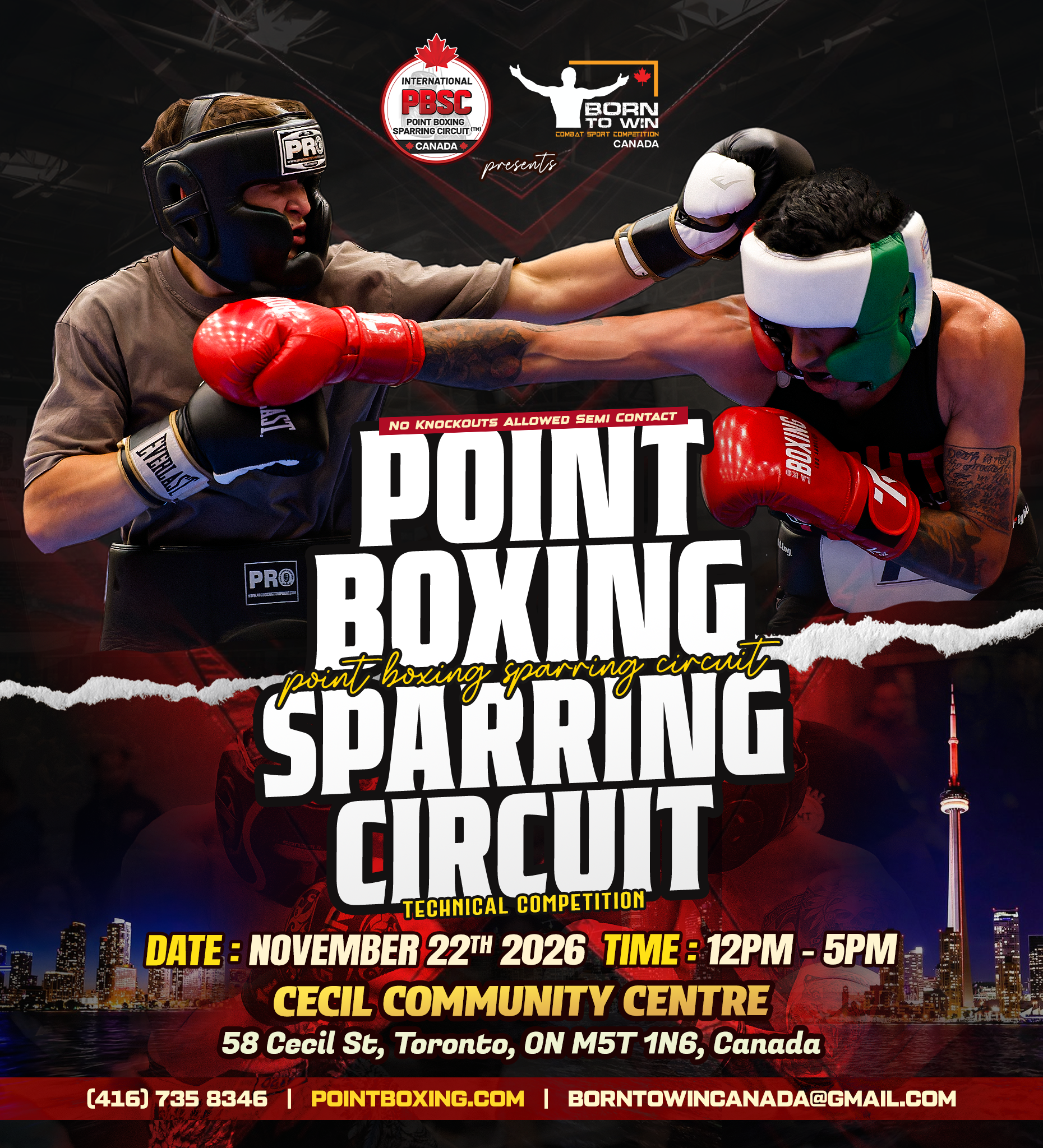 PBSC POINT BOXING SPARRING CIRCUIT - TORONTO, ONTARIO, CANADA
