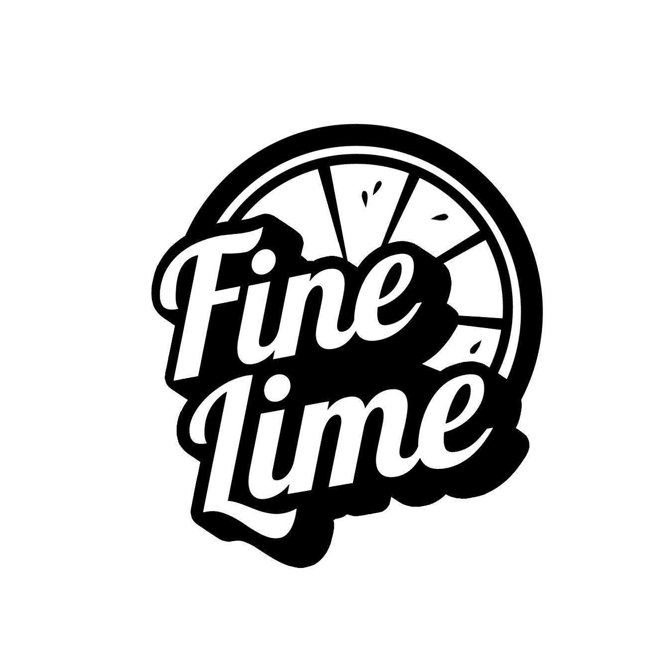 Fine Lime Logo Black and White Transparent.png