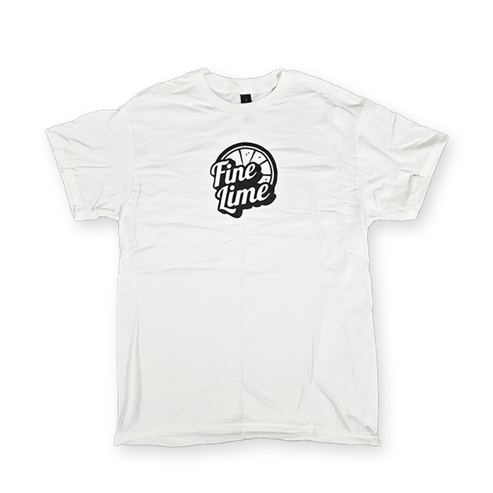 Fine Lime Logo Tee - White