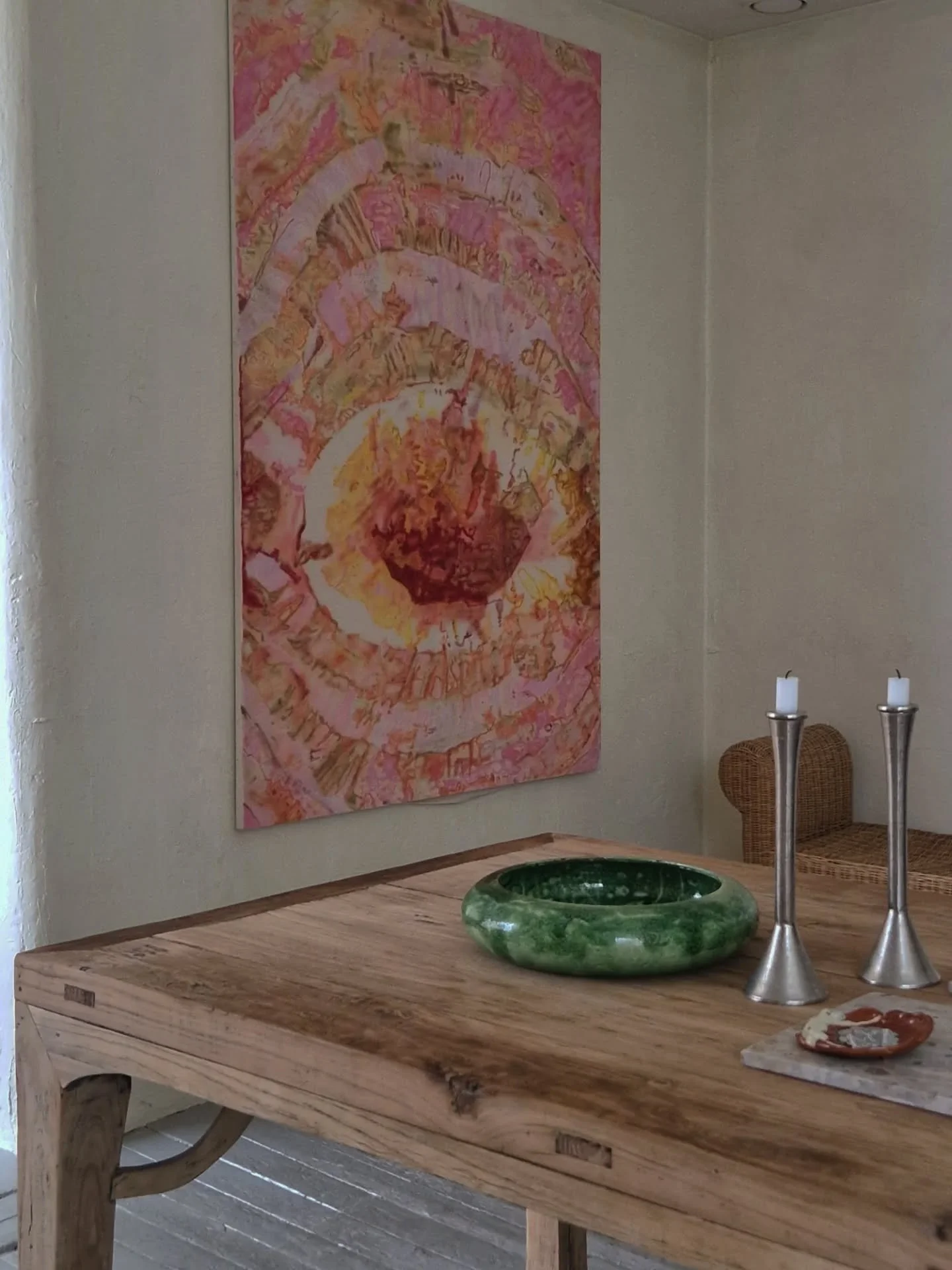 We are always inspired by natural light, and especially during Spring and Autumn. 

The sun brightens up our backyard, placing good energy on the walls inside the Shy showroom.

The art is for sale, feel free to contact us if you have any questions. 