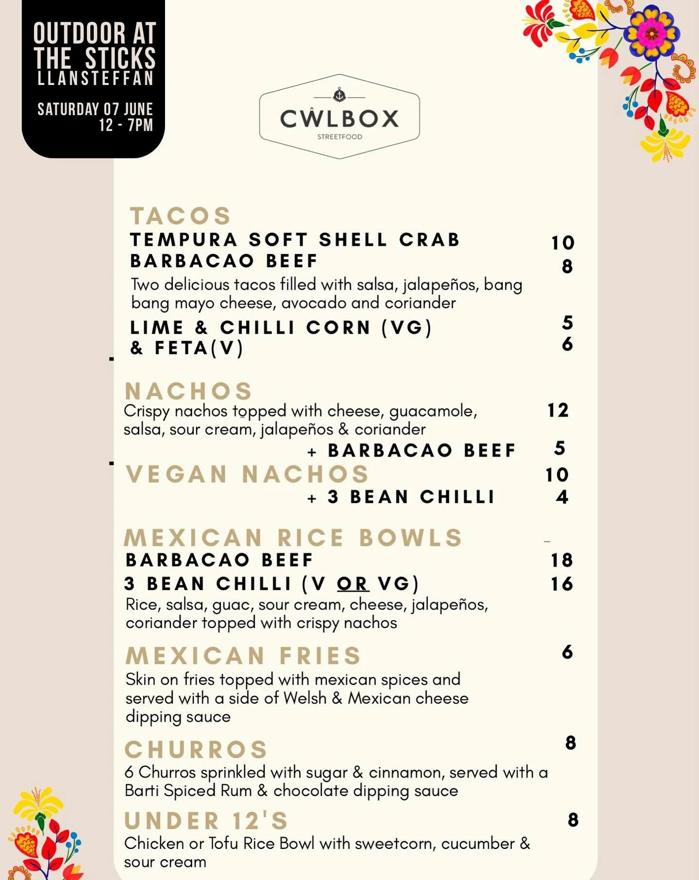 We’re heading to @innatthesticks_ on Saturday 07 June with some Mexican inspired street food - we’ll be taking over the Outdoor At The Sticks street food kitchen, join us from 12-7pm for tacos, nachos, churros & more 🌮🌯⚓️
See you t