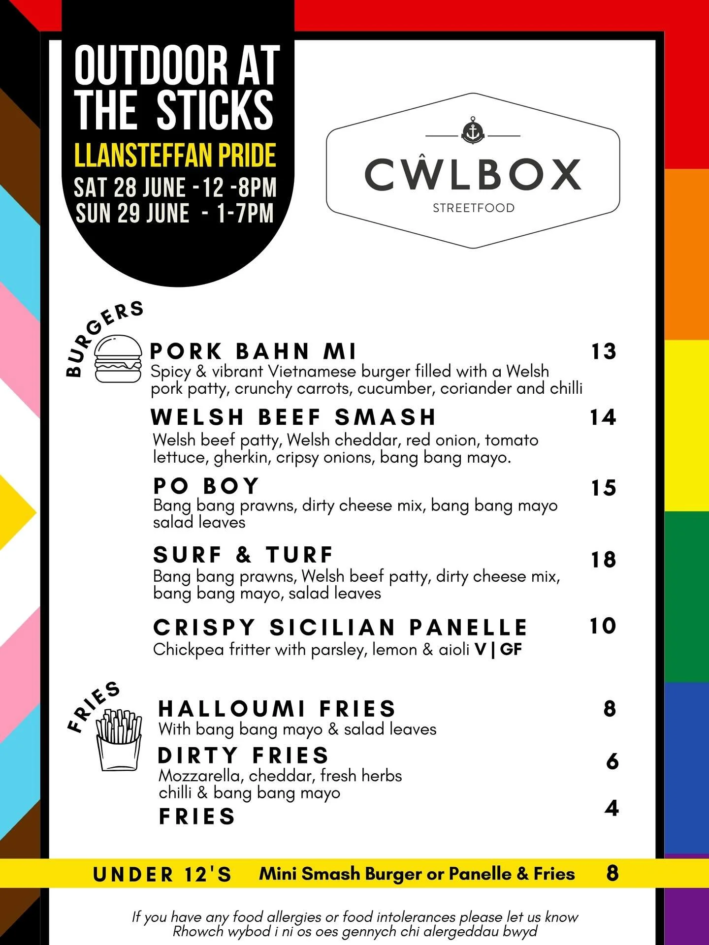 We&rsquo;re looking forward to doing a pop up at Llansteffan Pride this weekend 🏳️&zwj;🌈

We&rsquo;ll be cooking from 12-8pm on Saturday &amp; 1-7pm on Sunday at the outdoor kitchen @innatthesticks_ gweld chi yno⚓️

___ 
#streetfood #llansteffan #p