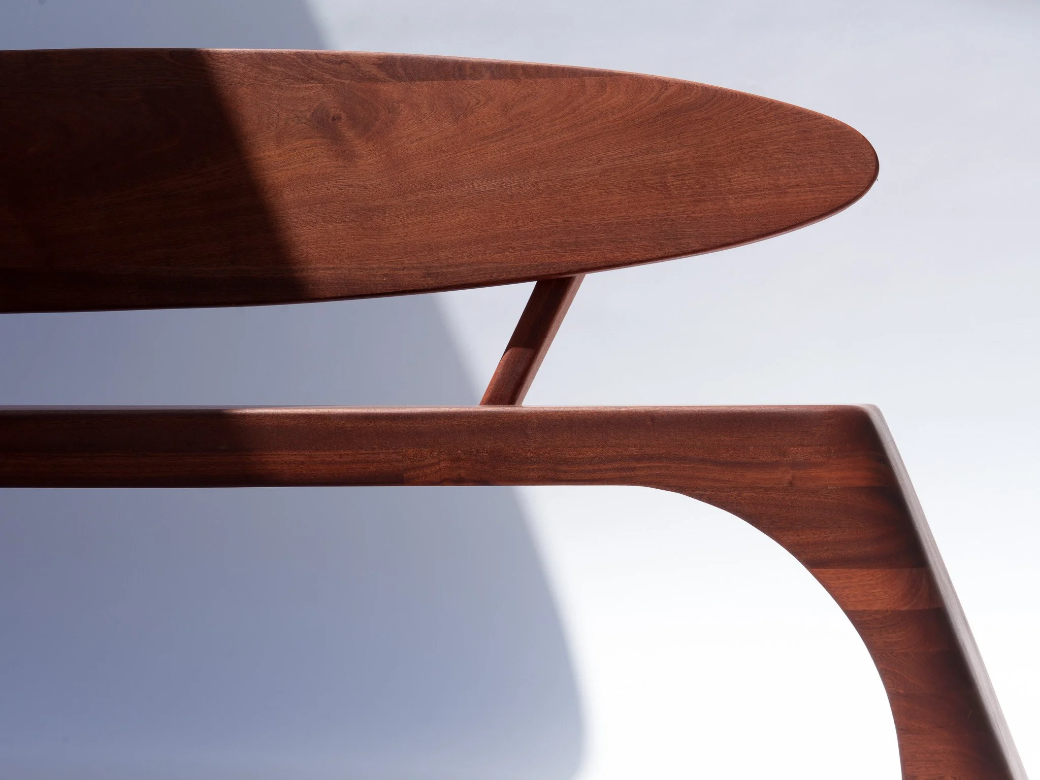 sculpted mahogany bench(sold)