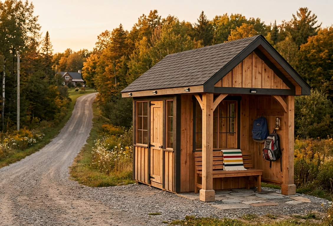 Rural Property + Bus Shelter = Back to School Ready