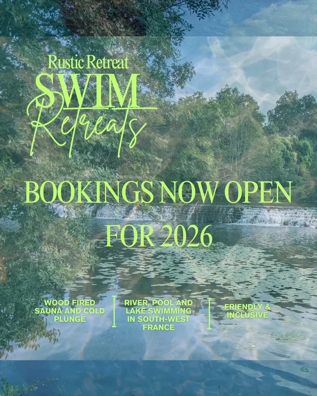 Bookings now open for 2026 for Swim retreats
Email ✉️ swim@rusticretreatfrance.com
Whatsapp +33 7 69 49 37 80
DM
for more information
Swim retreats include:
🌻Two bedroom Charentais cottage, both with ensuites.
🌻Use of a swimming pool, wood fi