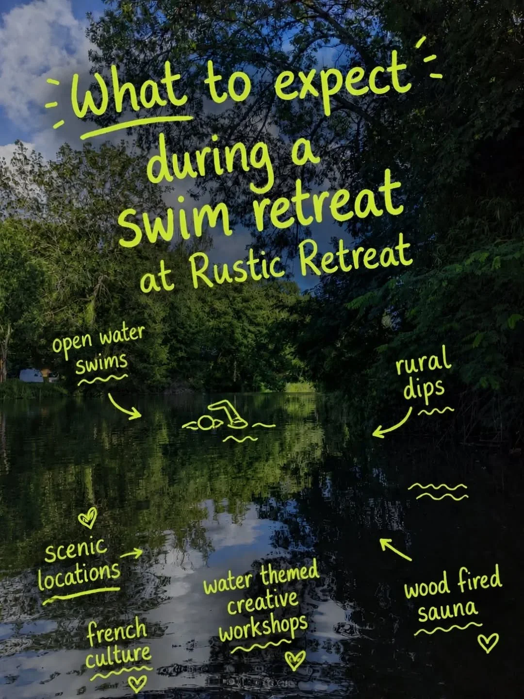 What to expect during a swim retreat at @rusticretreatfrance
