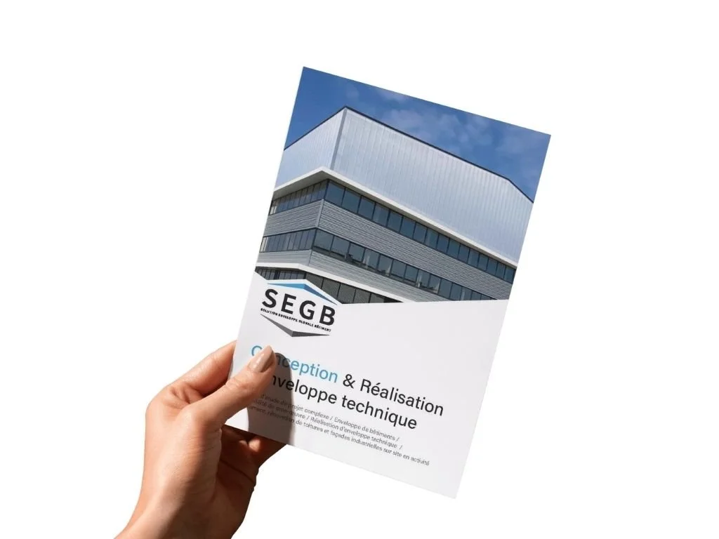 📄 Un support clair et professionnel
Nous avons con&ccedil;u une plaquette commerciale pour SEGB, afin de pr&eacute;senter leurs expertises en r&eacute;novation, traitement et s&eacute;curisation de b&acirc;timents industriels.
➡ Un outil impactant p