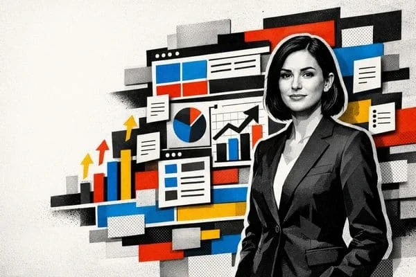 Femme exerçant une profession libérale, illustration d’un site internet professionnel pour activité indépendante