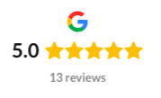 Illustration d’avis Google : 5 étoiles et 13 avis pour une activité locale.