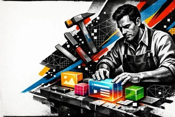 Artisan en activité utilisant son savoir-faire, illustration d’un site internet pour artisan à Reims