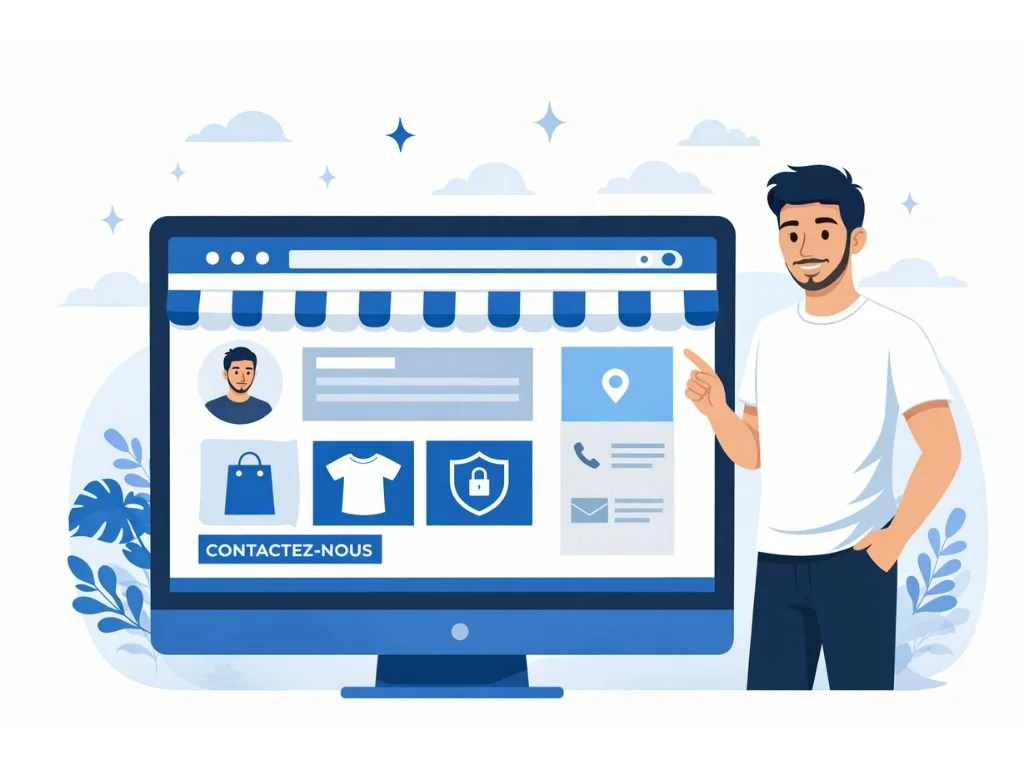 Illustration d’un site vitrine multi-pages (accueil, services, réalisations, contact) pour une entreprise locale qui veut rassurer et générer des demandes.