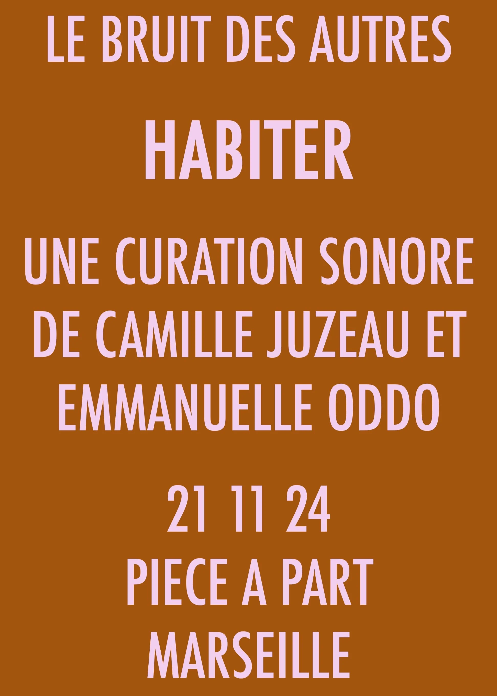 Le Bruit des Autres - Habiter