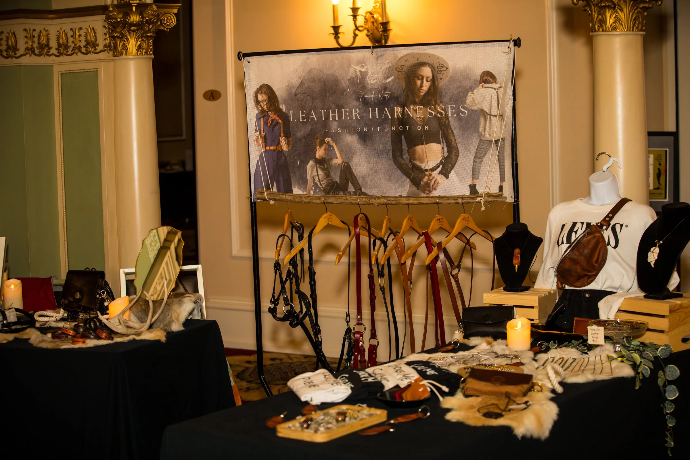 Nomadic Knot's vendor table PC Gabriel (Picture Perfect Visions)