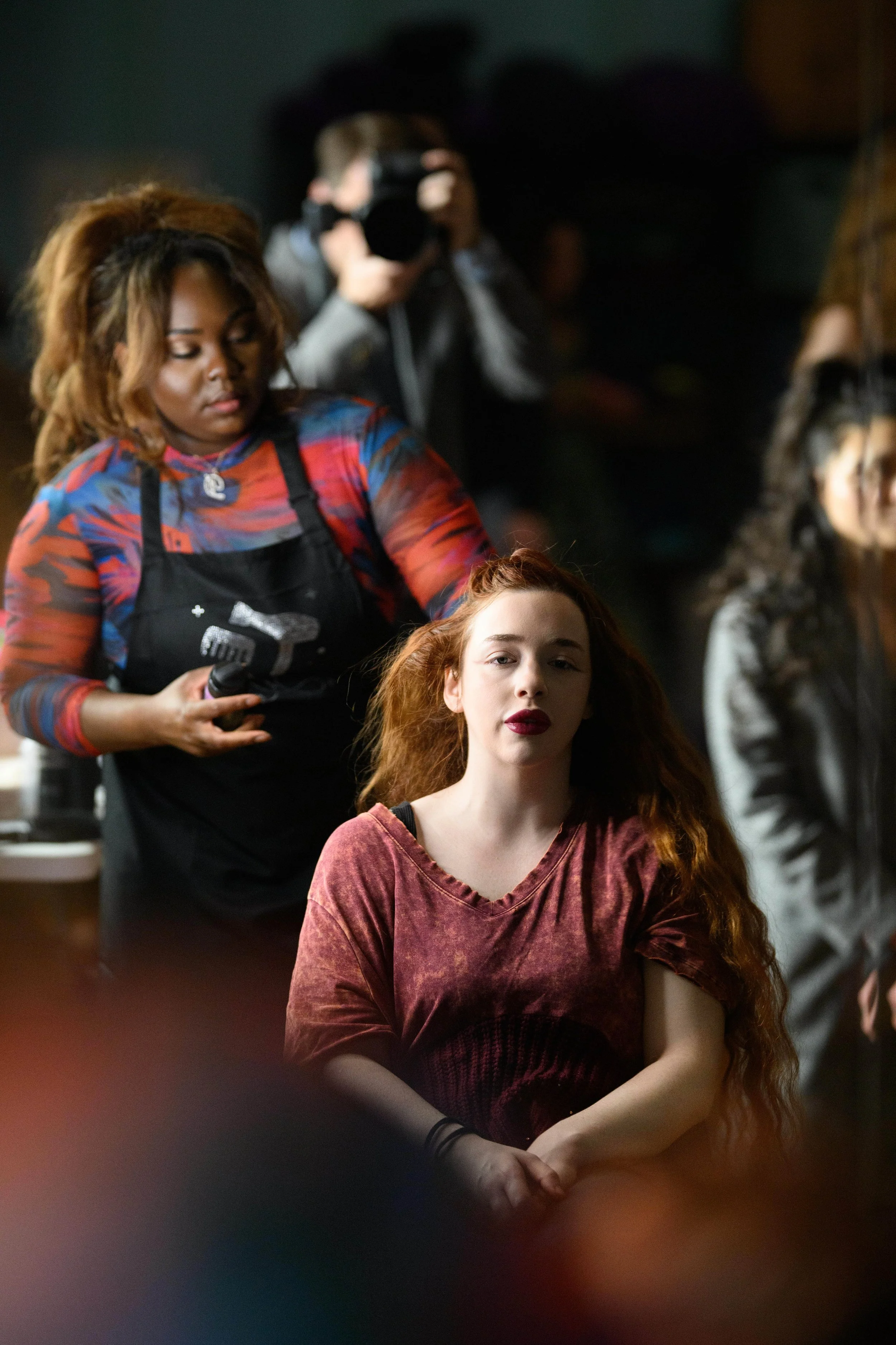 Hair co-lead Kiara White at work PC: Scott Martinez