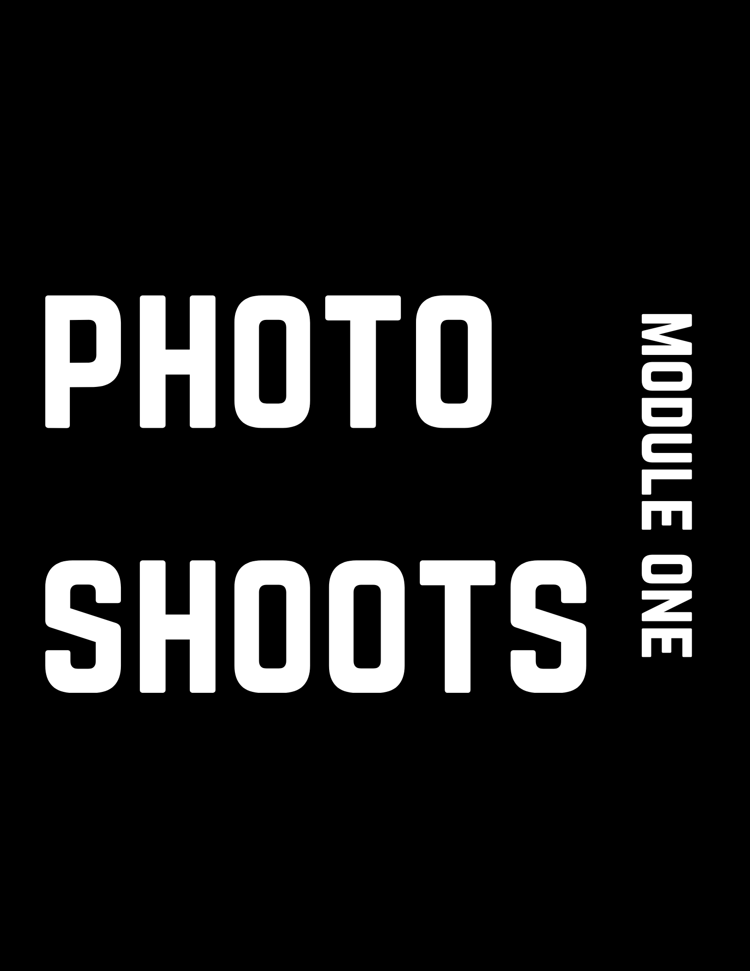Photoshoots: Module One