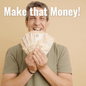 Fan yourself with all of the money you're making!