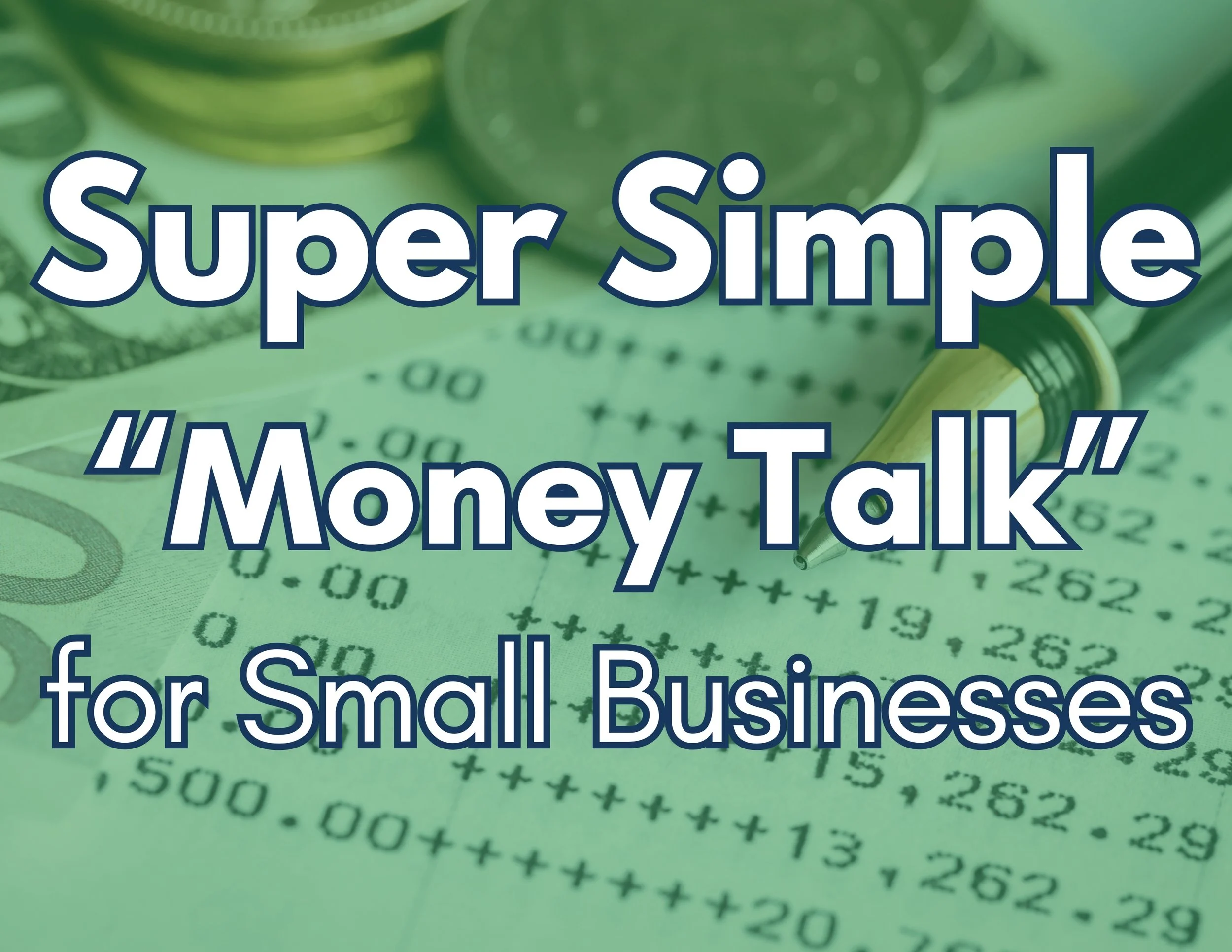 Business receipts with pen and money