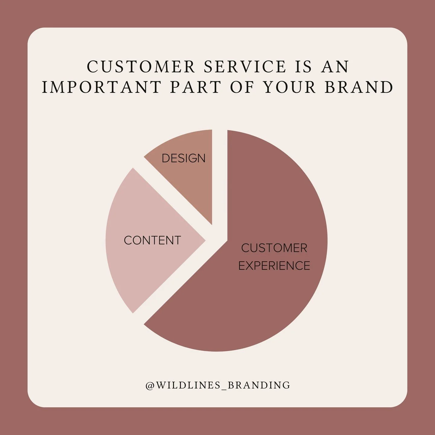 Customer Service is such an important part of your brand!⁠
⁠
Here's the thing: branding isn't just the colours and the logo and the content you put out there. When customers reach out and work with you, what is the experience they get? What feeling a