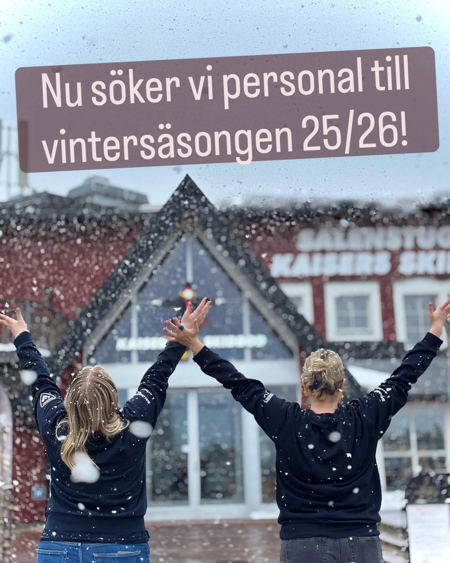 Vi s&ouml;ker nu efter nya stj&auml;rnor till v&aring;rat team f&ouml;r vinters&auml;songen 25/26! ❄️⛷️🔆

&Auml;r du sugen p&aring; en vinter i fantastiska S&auml;lenfj&auml;llen? 🏔️

D&aring; kanske du ska ta chansen att s&ouml;ka en plats till n&