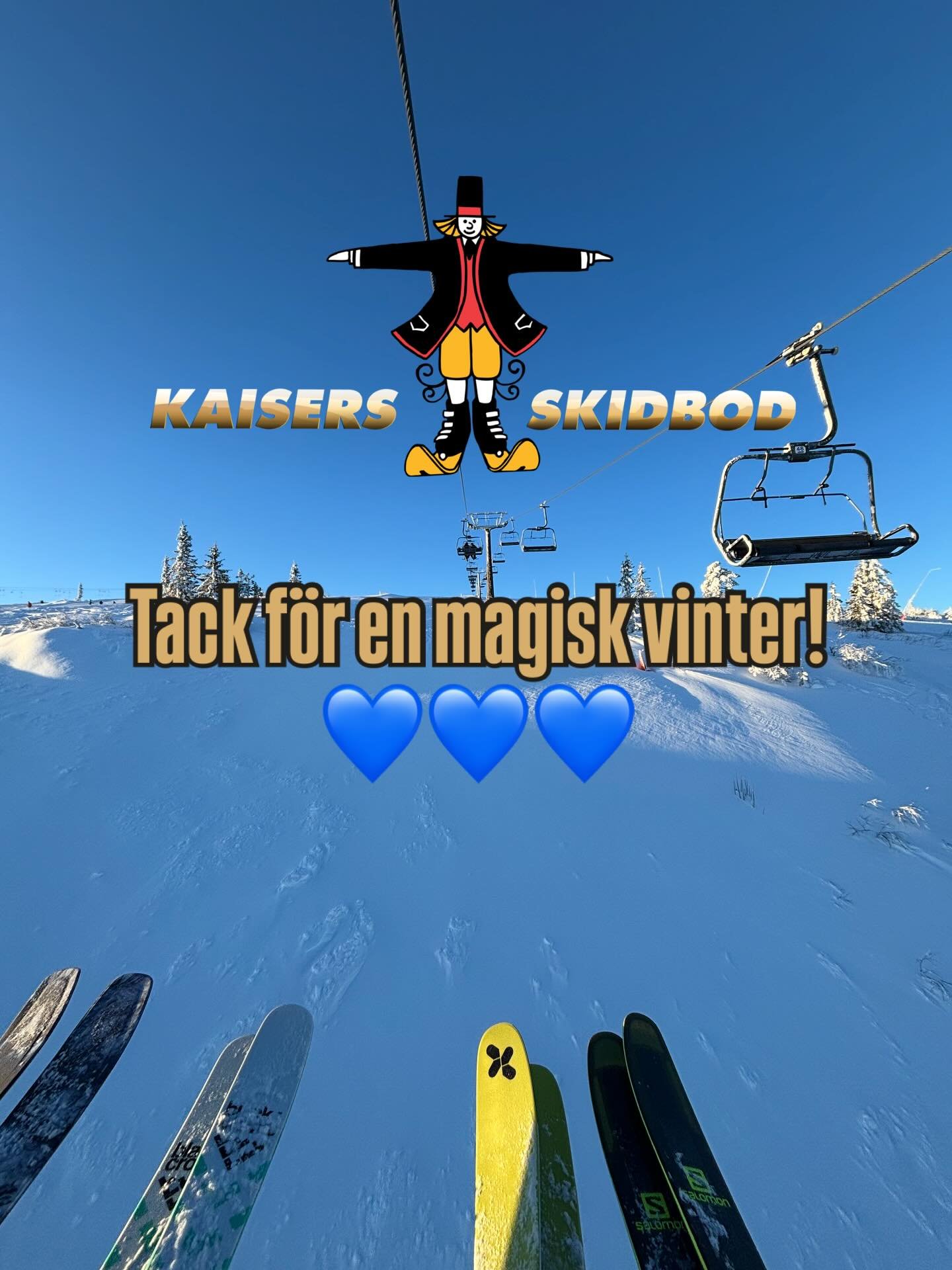 Idag &auml;r sista &ouml;ppetdagen f&ouml;r vinters&auml;songen 25/26, och nu st&auml;nger vi v&aring;ra butiker f&ouml;r en stund.

Tack till alla fantastiska g&auml;ster som bes&ouml;kt oss under vintern! &hearts;️🎿

Vi hoppas att ni f&aring;r en 