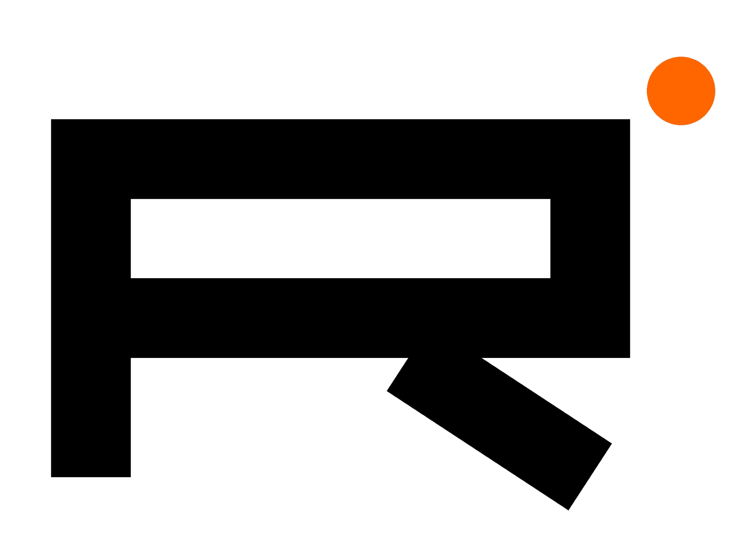 Bold modern black letter R with a small orange circle representing the rare item you find on your collecting journey. An alternative to the full RELIX branded logo.