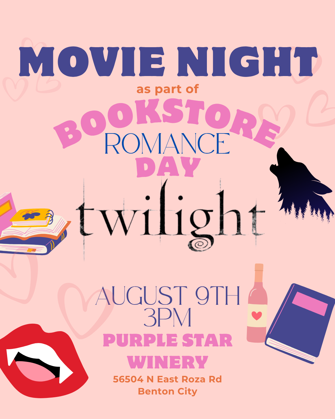 Movie Night as part of Bookstore Romance Day