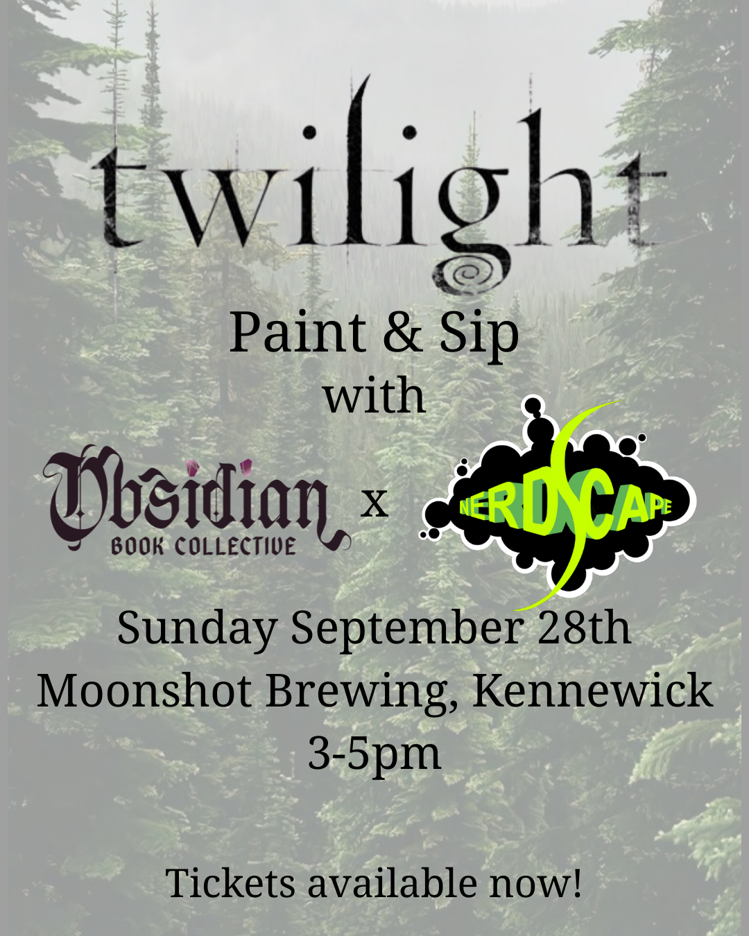 Twilight Themed Sip & Paint with Nerdscapes Art