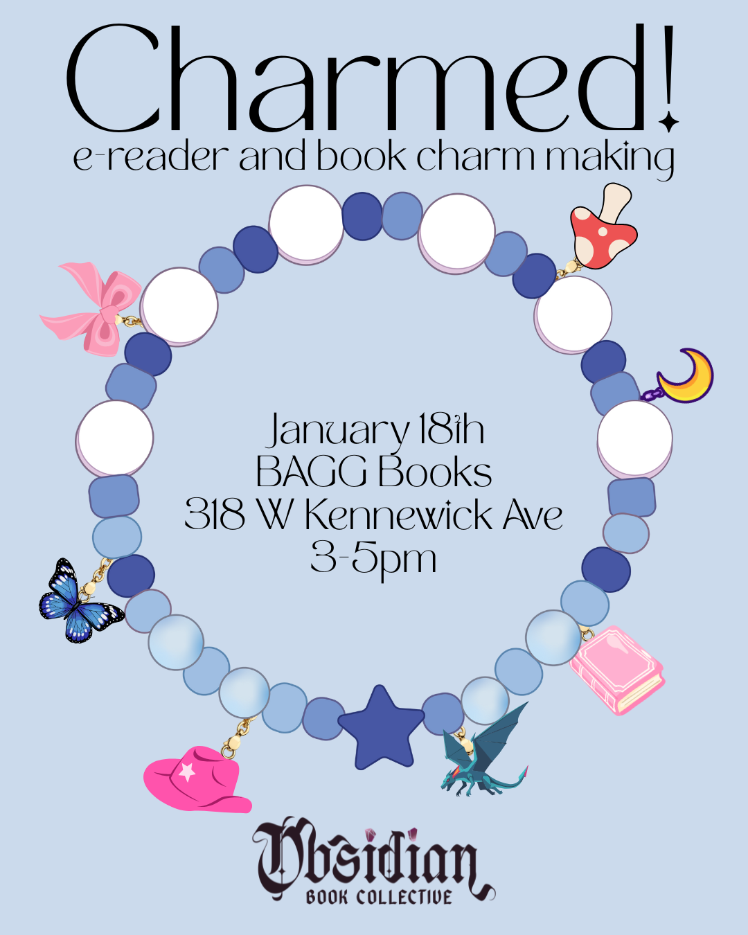 Charmed! E-reader and book charm making!
