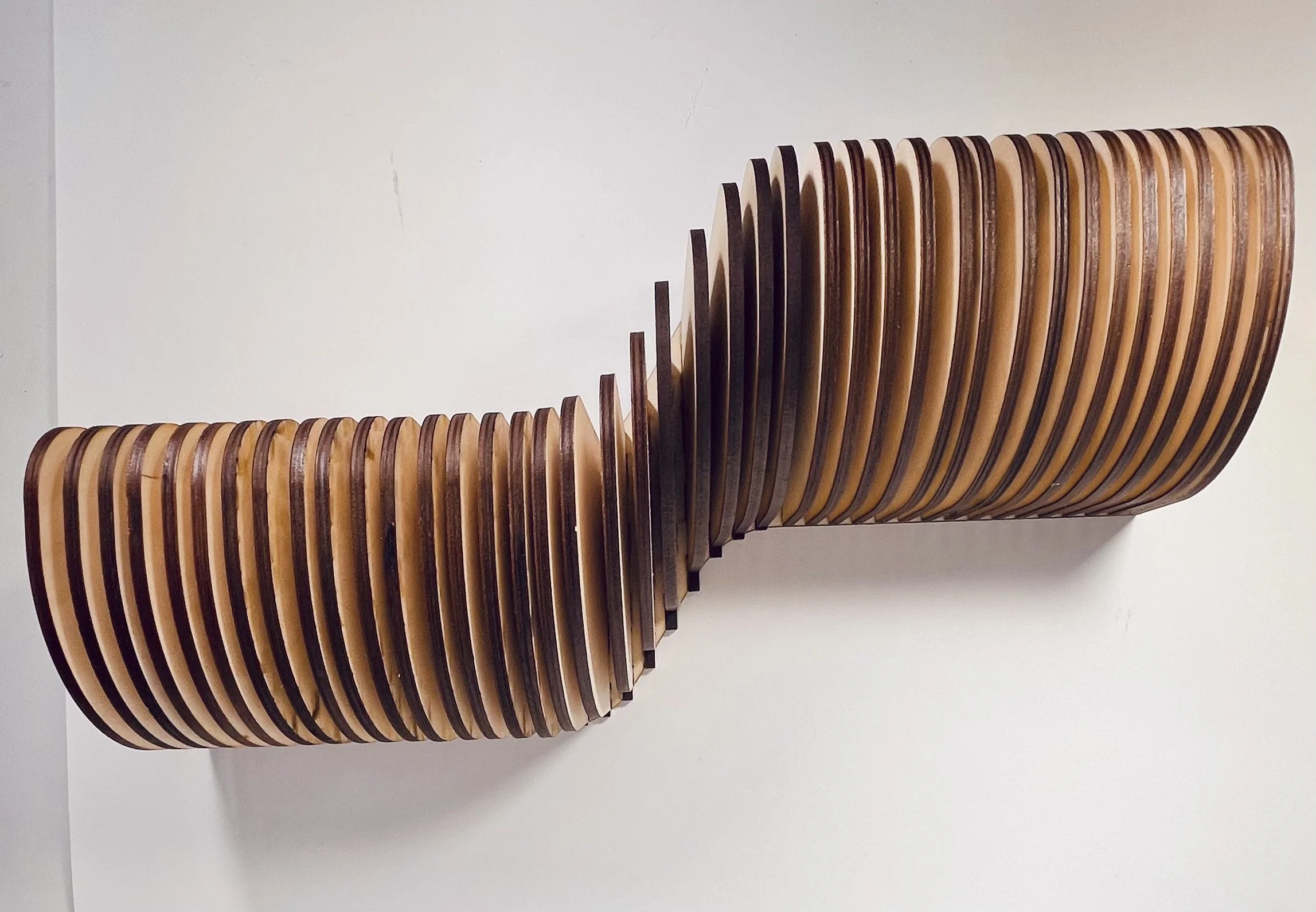 Laser-cut wooden shelf (2023)