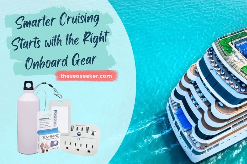 Water bottle, lanyard, power strip and motion sickness bands