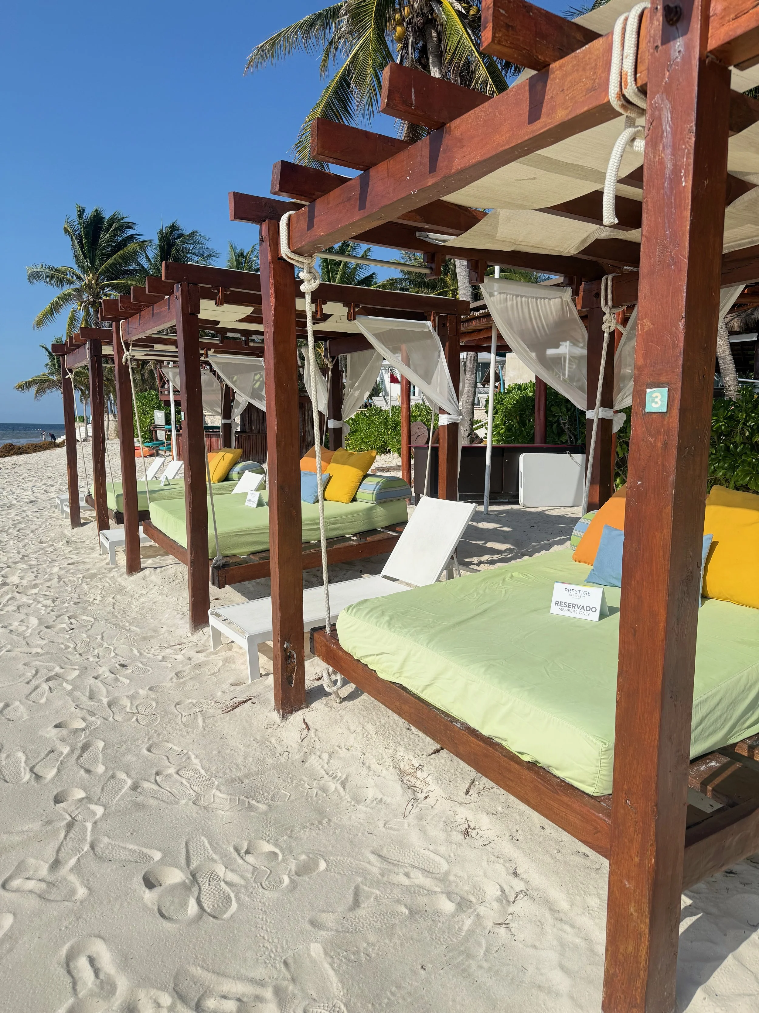 Beach Day Beds at Margaritaville Island Reserve Riviera Cancun