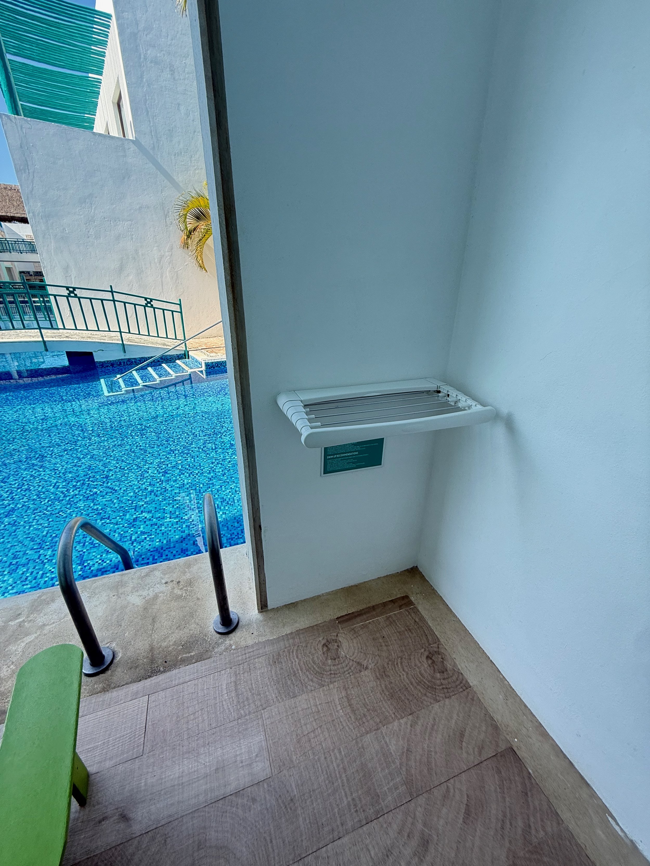 Patio Drying Rack for Swimsuits at Margaritaville Island Reserve Riviera Cancun