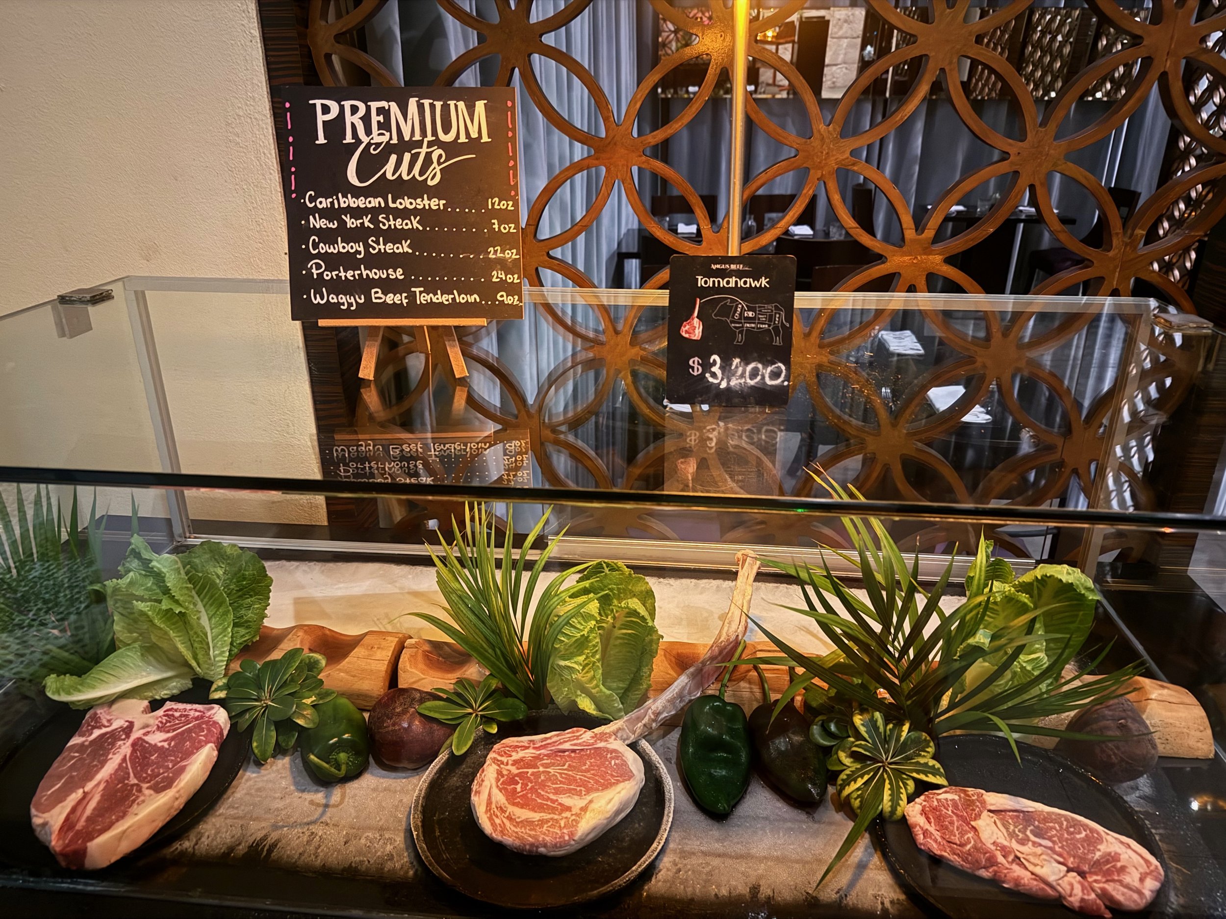Meat Counter at JWB Steakhouse at Margaritaville Island Reserve Riviera Cancun
