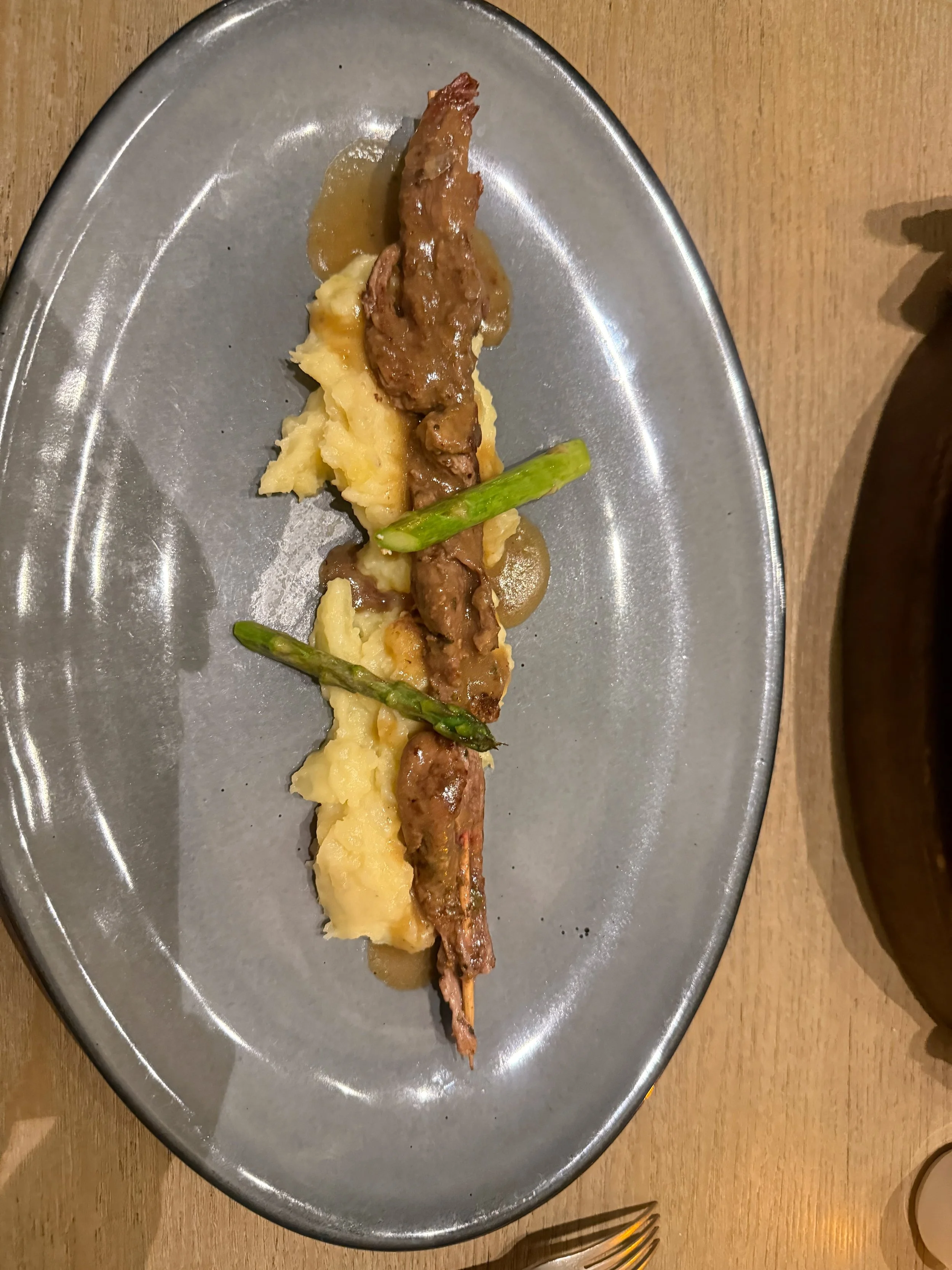 Tenderloin Skewer at JWB Steakhouse at Margaritaville Island Reserve Riviera Cancun