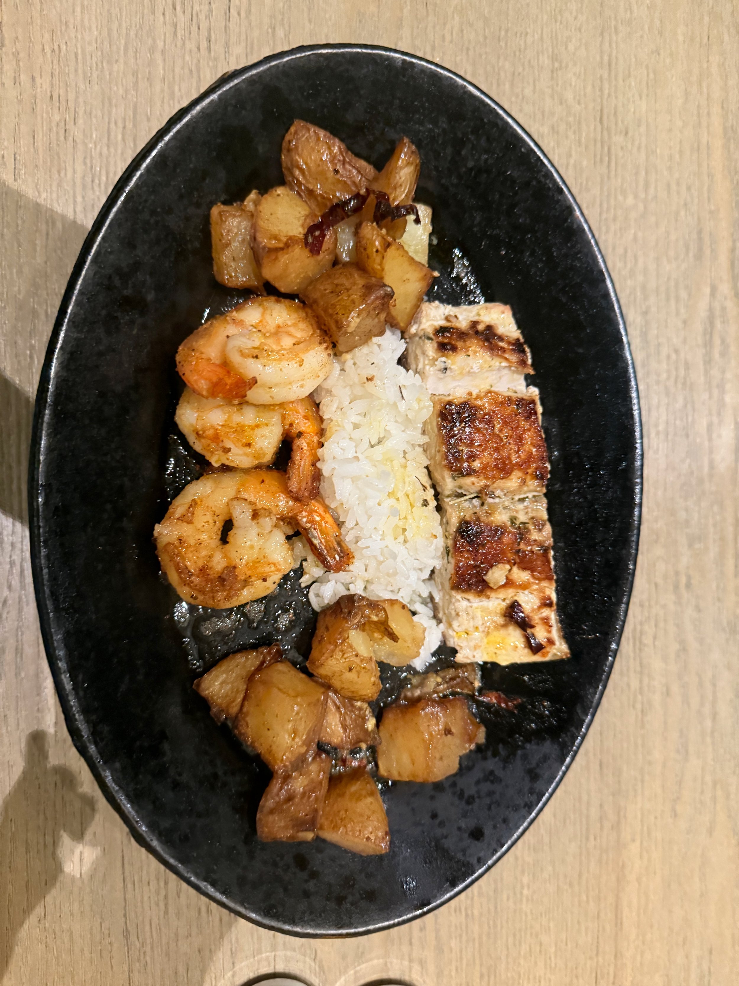 Mahi Mahi and Shrimp at JWB Steakhouse at Margaritaville Island Reserve Riviera Cancun