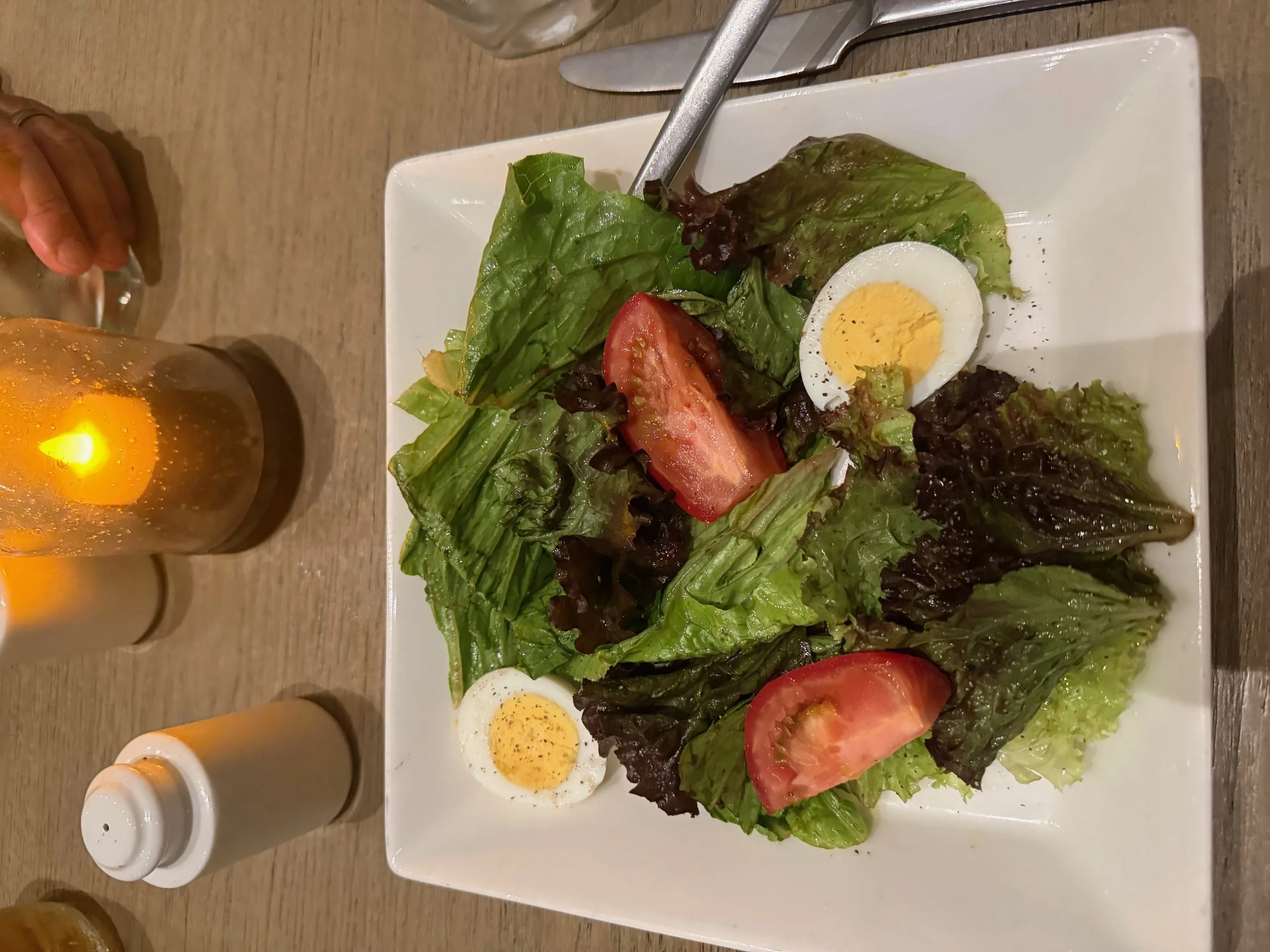 Fresh Salad with Boiled Egg at Margaritaville Island Reserve Riviera Cancun