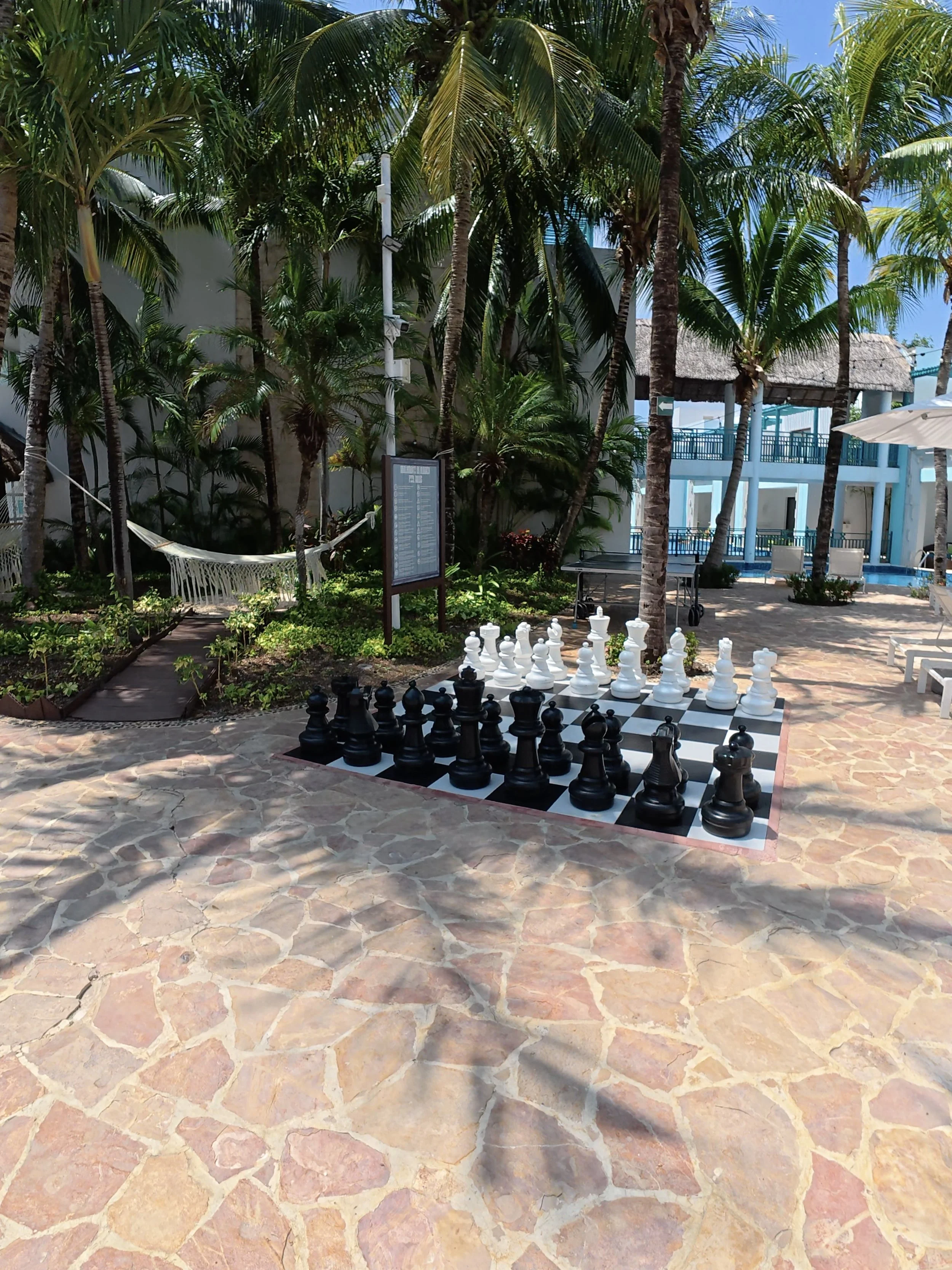 Giant Chess and Ping-Pong Games at Margaritaville Island Reserve Riviera Cancun