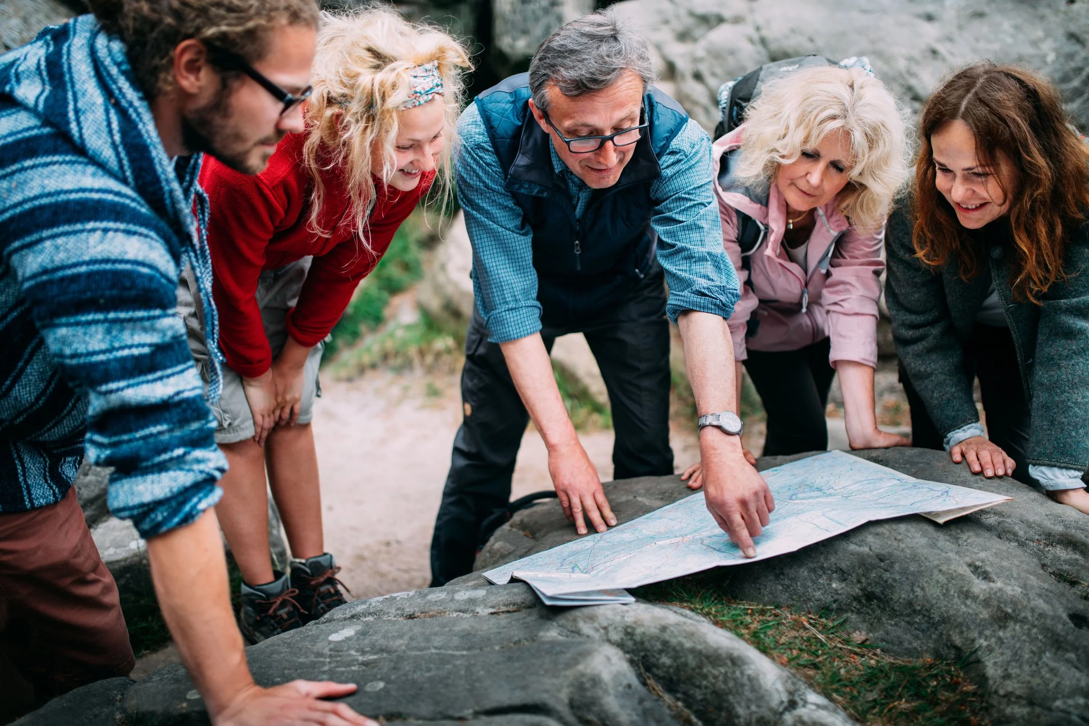 Local guide helping travelers navigate and understand a destination during an immersive travel experience