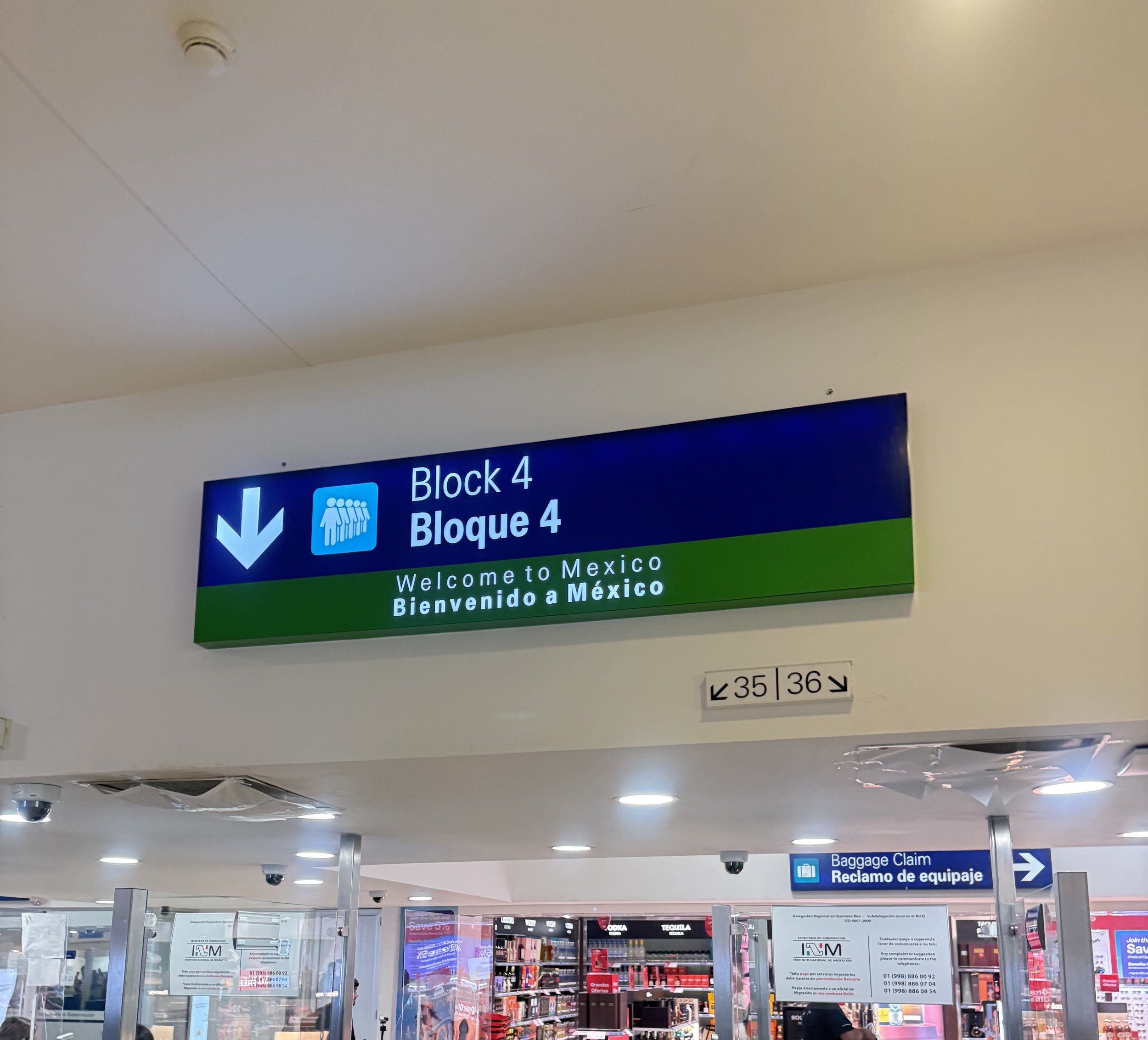 Welcome to Mexico at Cancun International Airport