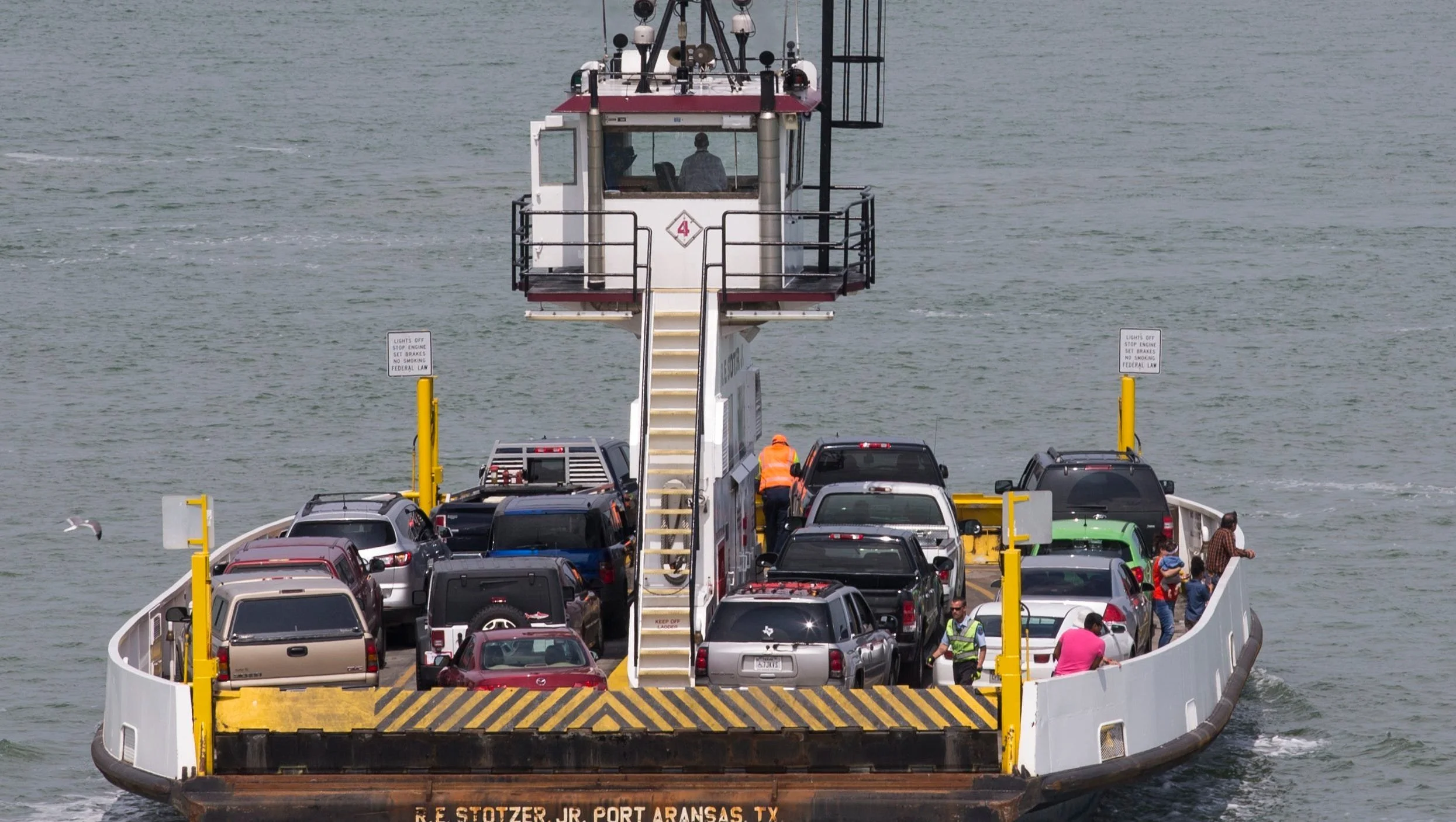Water Ferry from Aransas Pass to Port Aransas in Texas