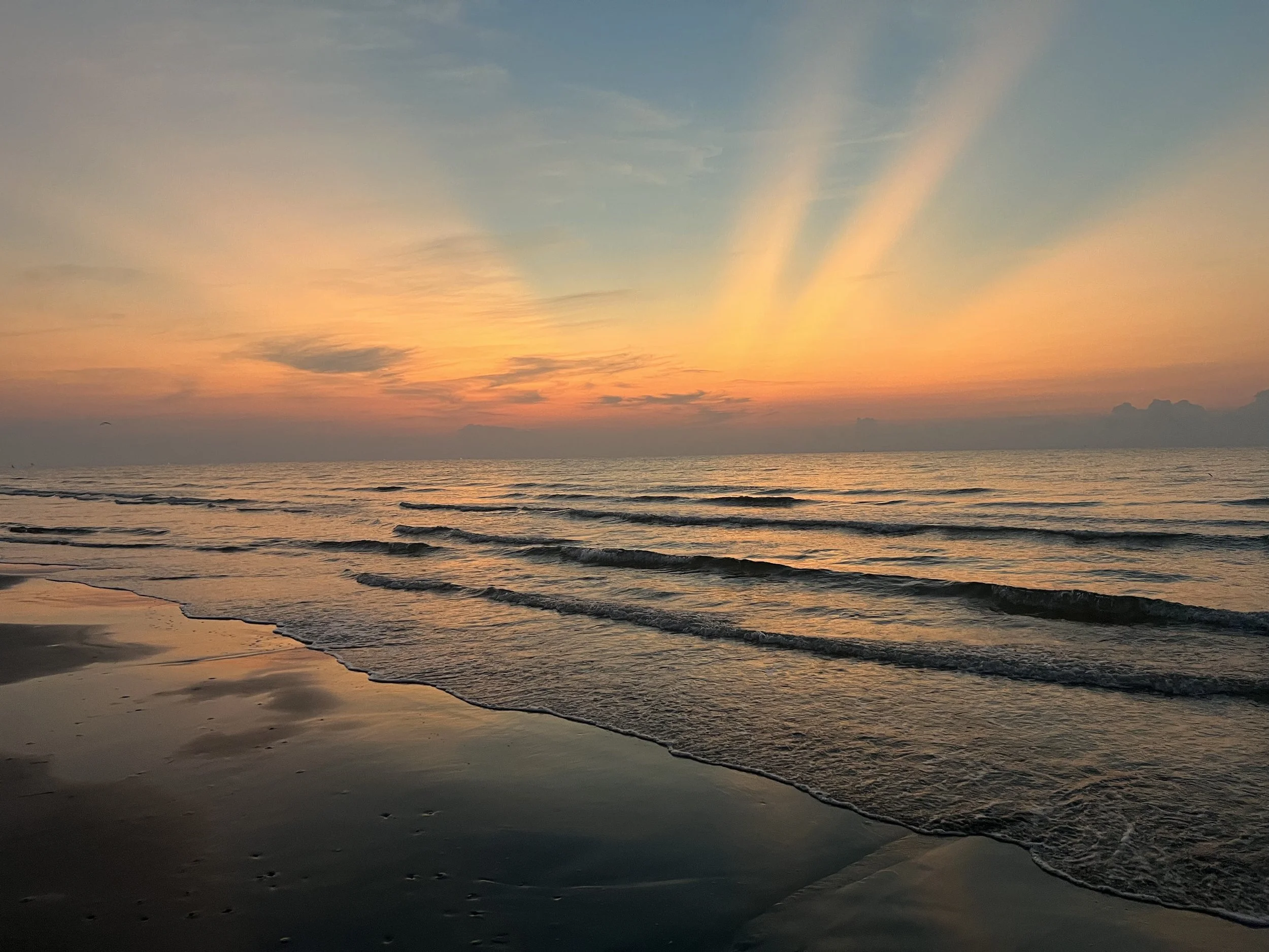 Go So Fun captures the sunrise on the beach in Port Aransas Texas