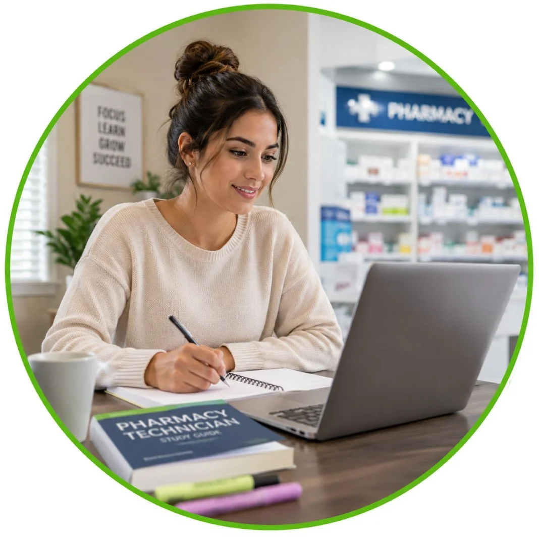 pharmacy tech student learning