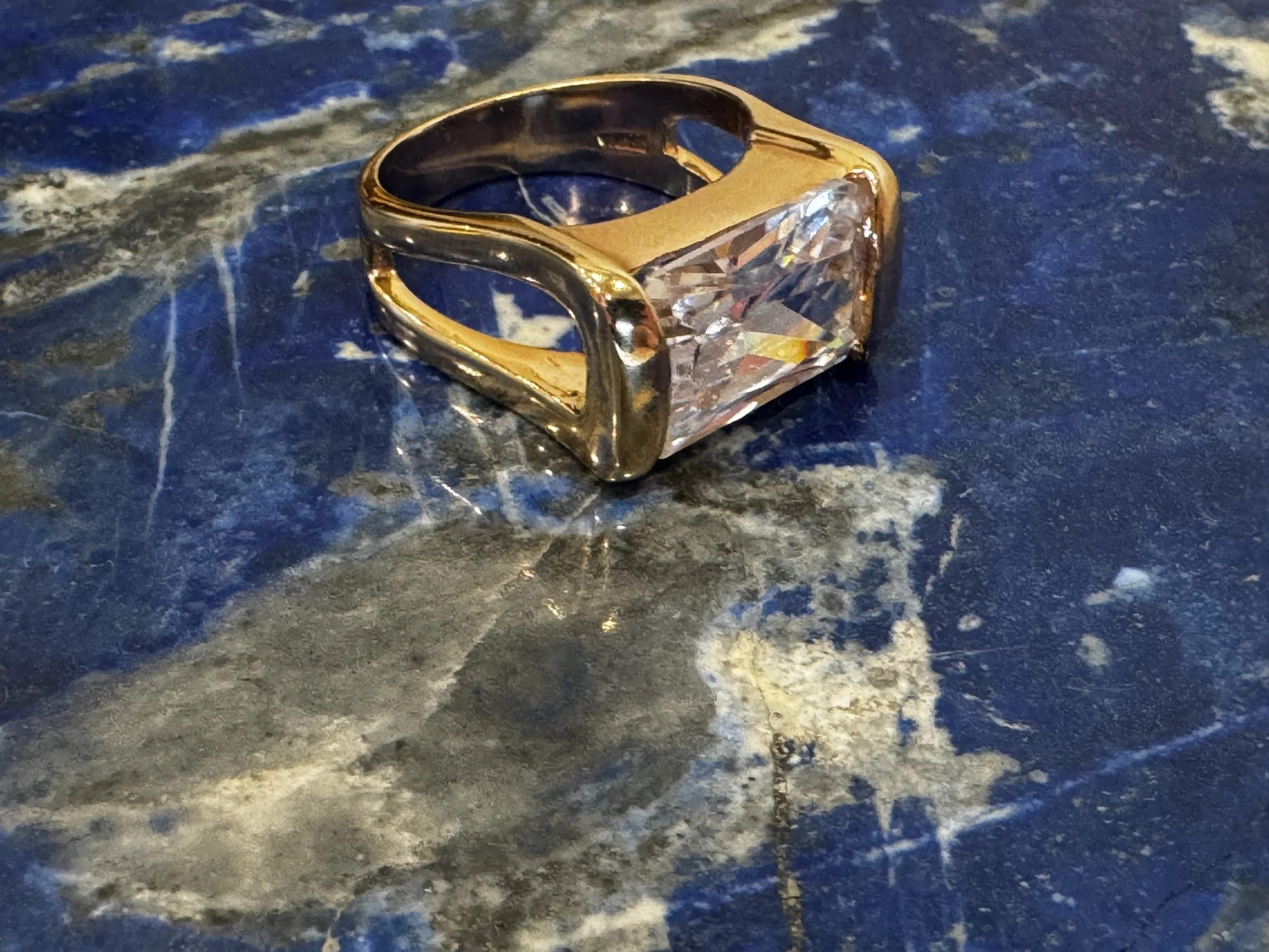 Contemporary Crystal Ring