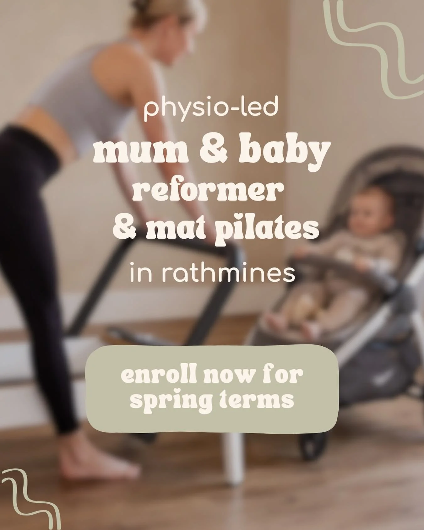 mum &amp; baby REFORMER and MAT pilates 👶

enrollment is now open for our next 6-week terms of:

- physio-led postnatal reformer pilates (tuesdays @ 9:50am)

- physio-led postnatal mat pilates (tuesdays @ 11:15am)

april 21st - may 26th

these cours