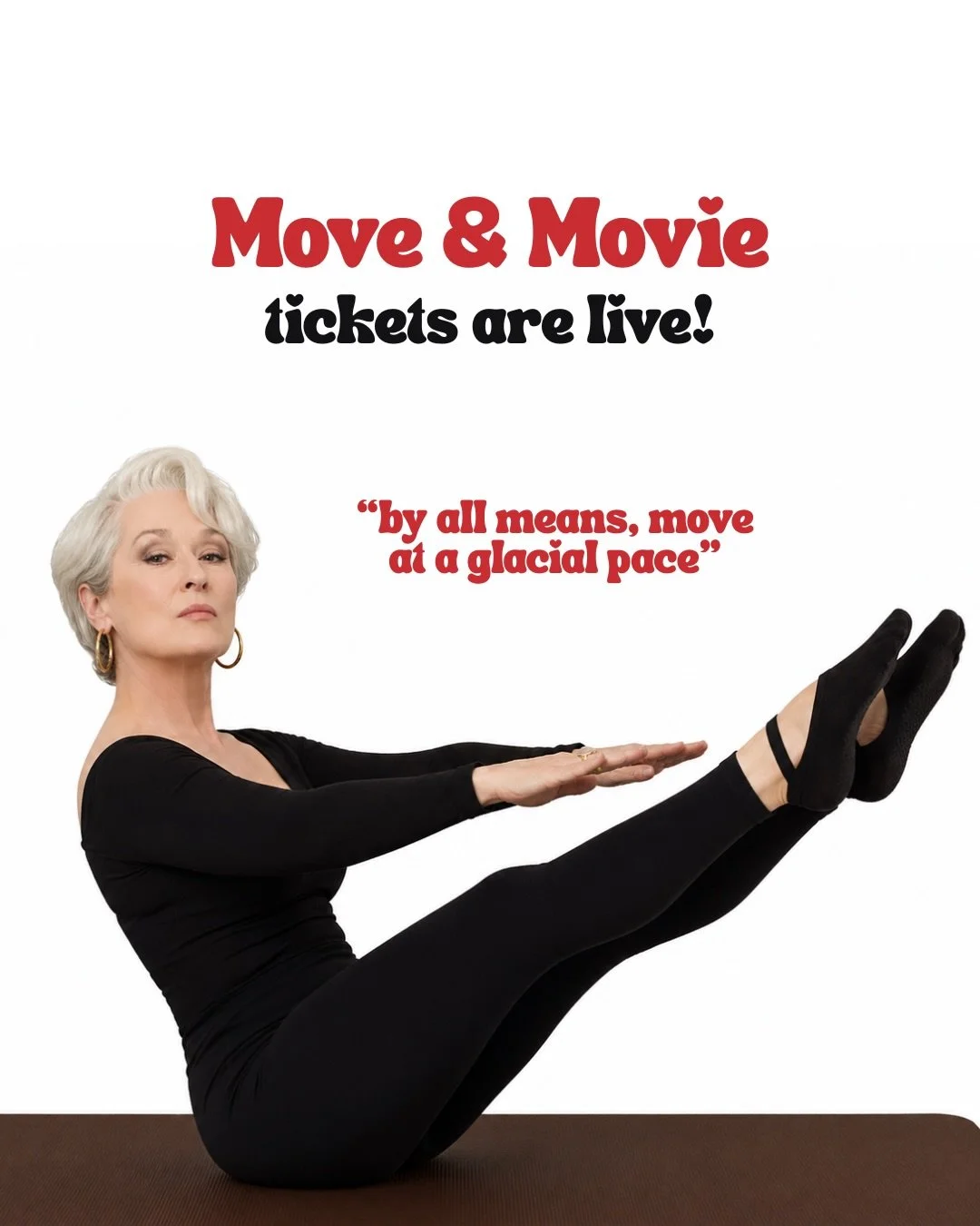 🍿 pilates &amp; popcorn 🍿

How does it work?

We&rsquo;ll start with a Signature Mat Pilates class designed to energise, lengthen and leave you feeling just tired enough to flop into your cinema seat and settle in for an epic movie.

After class, w