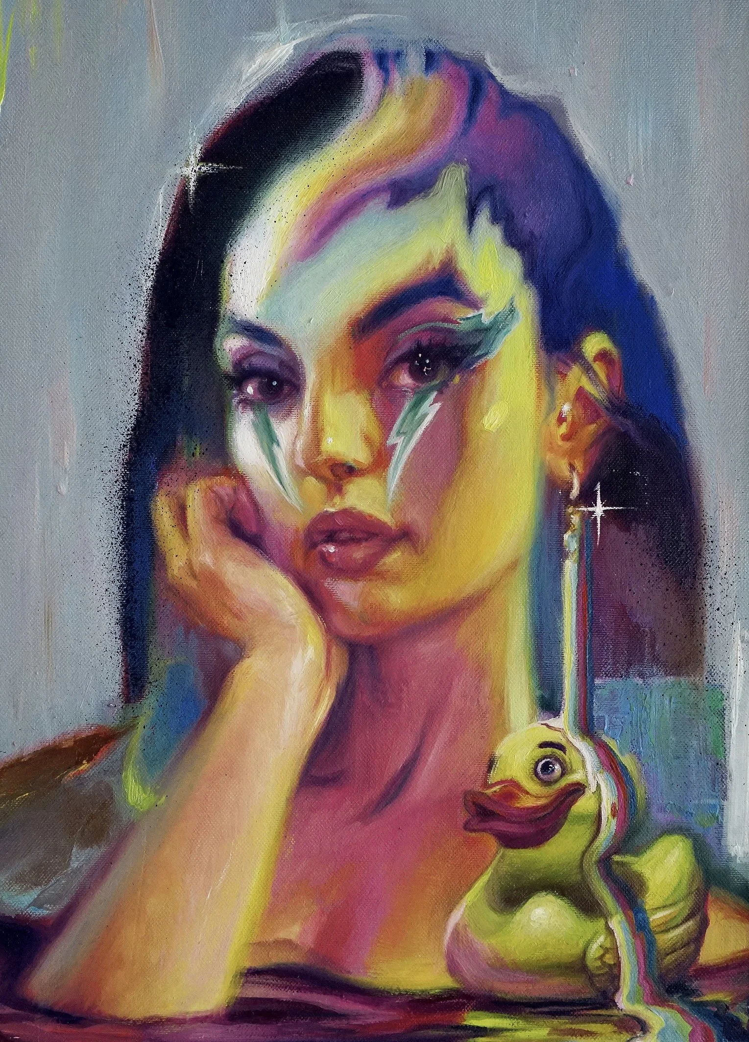 “Digital bath” Art Print