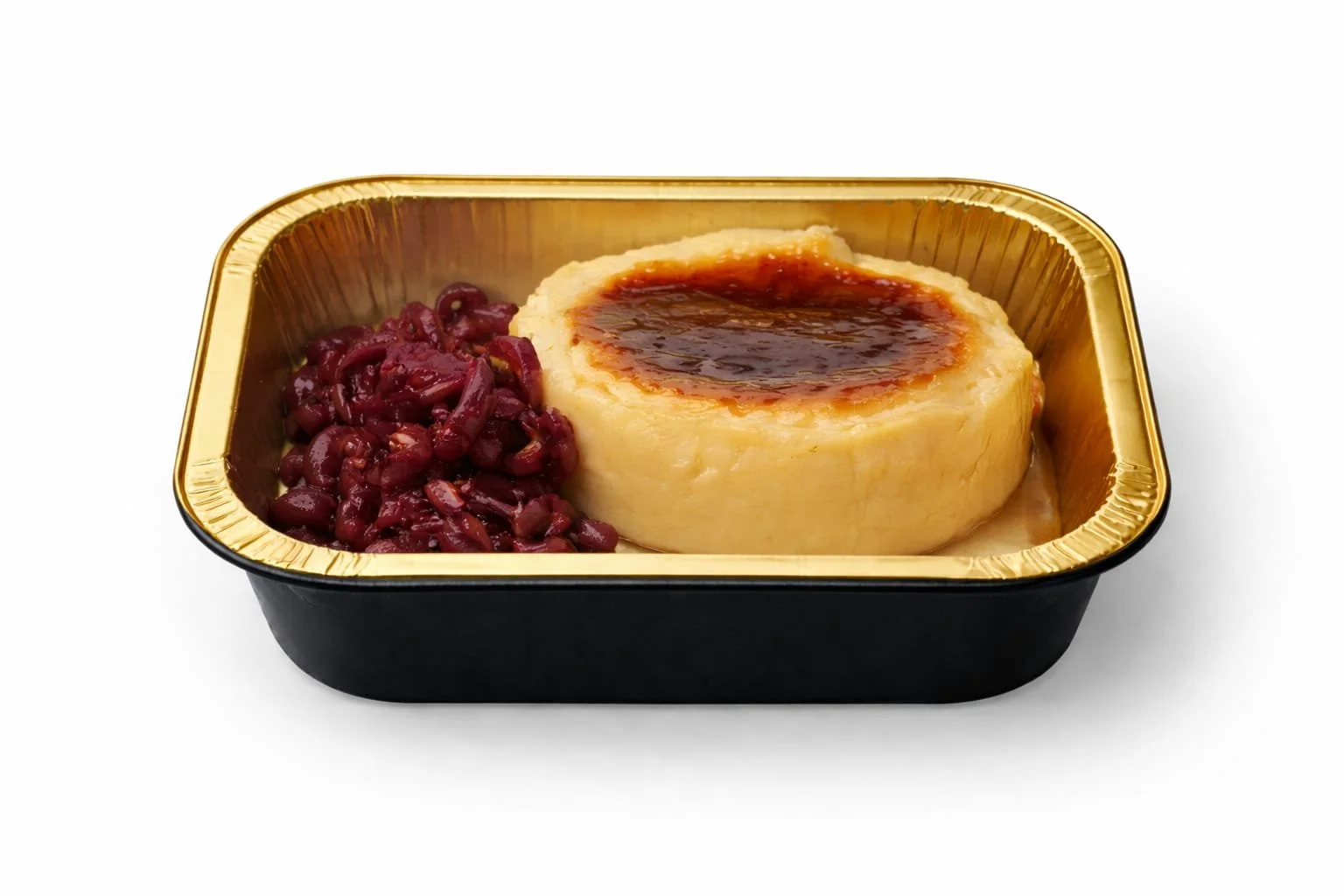 Crème Brûlèe al Lait Brusc con cipolla rossa caramellata