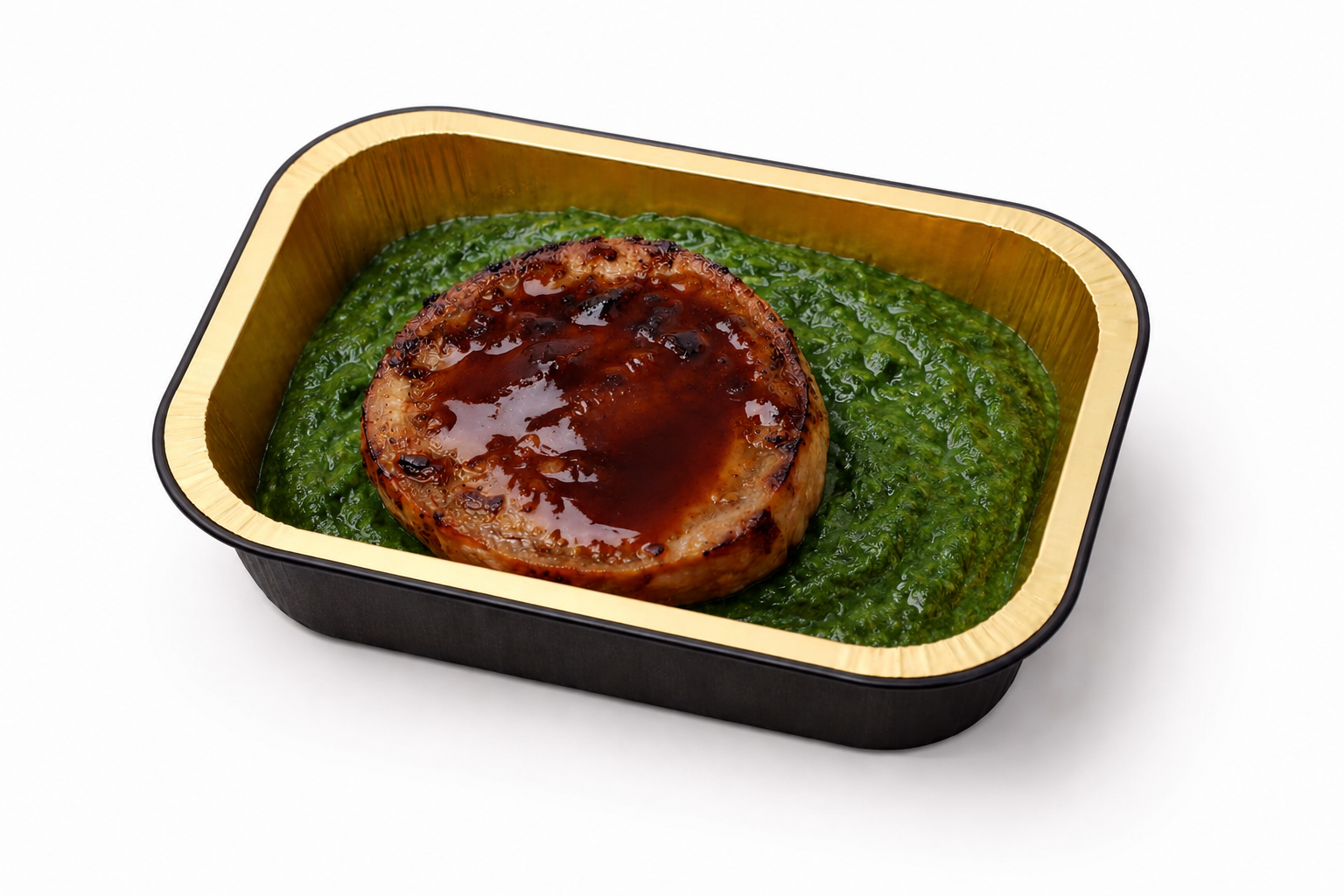 Vitello ripieno di salsiccia con estratto di mela con verdure