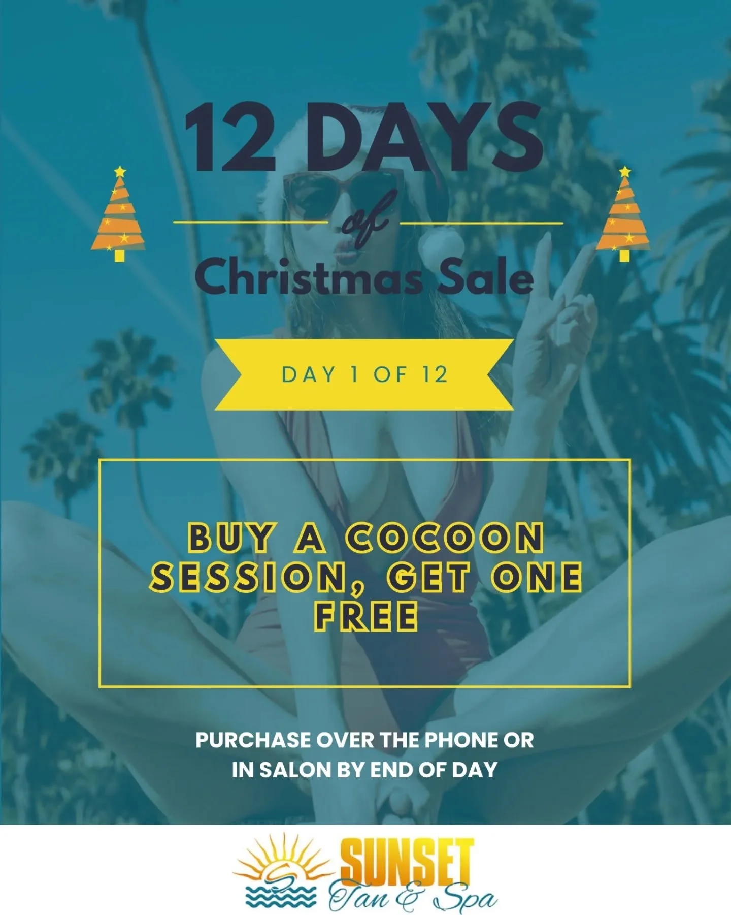 Our 12 Days of Christmas Sales are officially here.
A new deal every single day &mdash; come shop in-store or give us a call to snag today&rsquo;s special!
.
.
#tanningsalon #tan #tanningbed #simcoecounty #barrietanning #coccoonwellnesspod #bogo #sel