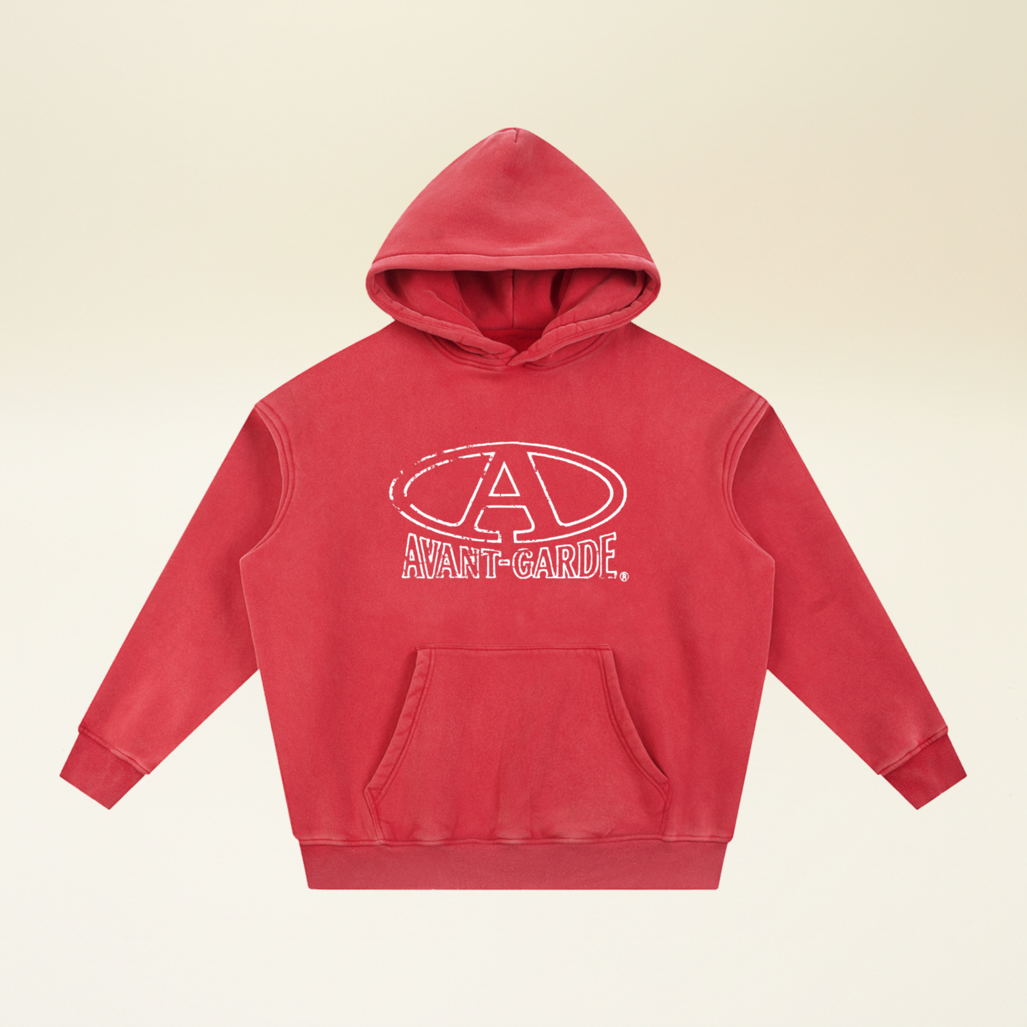 Red Oversized AVANT-GARDE Hoodie